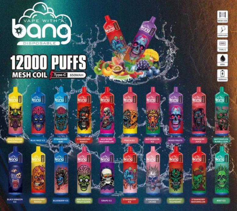 Genuine Bang box 12K puff 12000 Disposable Vape Pen E Cigarette 650mah Rechargeable Battery 23ml Pod mesh dispose of puff Vape -Ecloudvaping