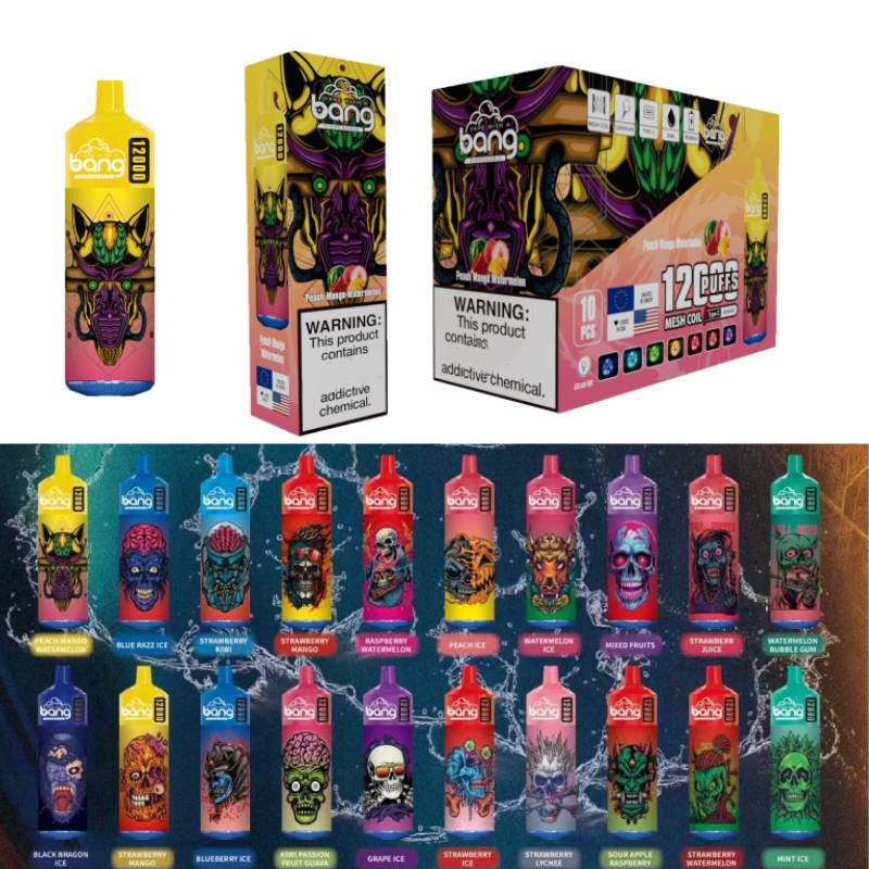 Genuine Bang box 12K puff 12000 Disposable Vape Pen E Cigarette 650mah Rechargeable Battery 23ml Pod mesh dispose of puff Vape -Ecloudvaping