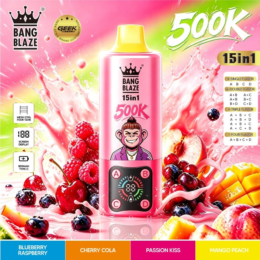 Newest 15in1 bangking bangblaze 500000 500k Puffs Disposable Vape Electronic Cigarette Wholesale banglegend bang 500k Ecigs vape pen