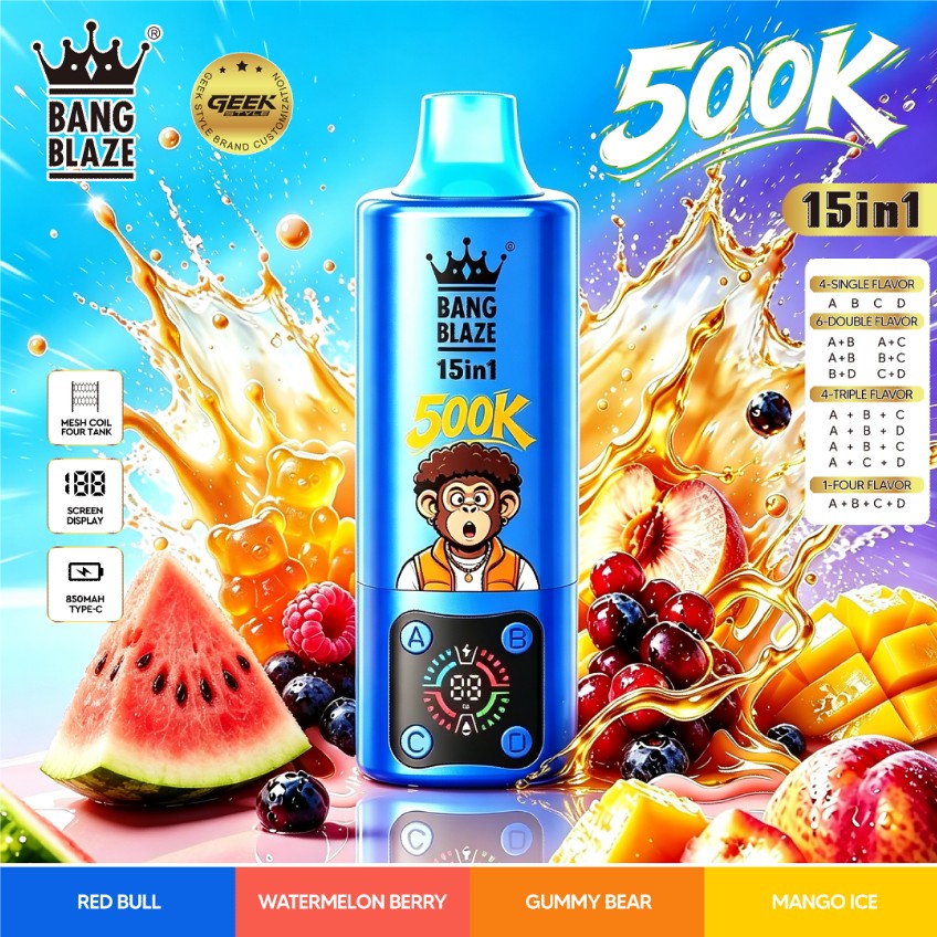 Newest 15in1 bangking bangblaze 500000 500k Puffs Disposable Vape Electronic Cigarette Wholesale banglegend bang 500k Ecigs vape pen