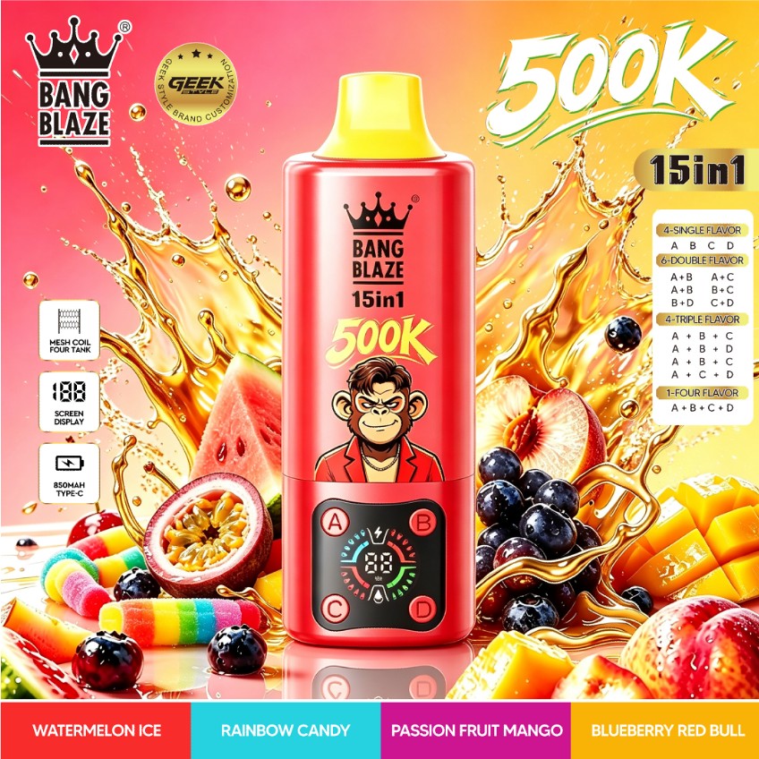 Newest 15in1 bangking bangblaze 500000 500k Puffs Disposable Vape Electronic Cigarette Wholesale banglegend bang 500k Ecigs vape pen