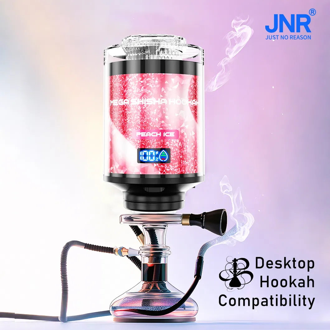 Jnr Mega Shisha Hookah 100000 Puffs 100K Vape Desktop Hookah Compatibility 12 Flavors to Breathing Light Customizable Airflow