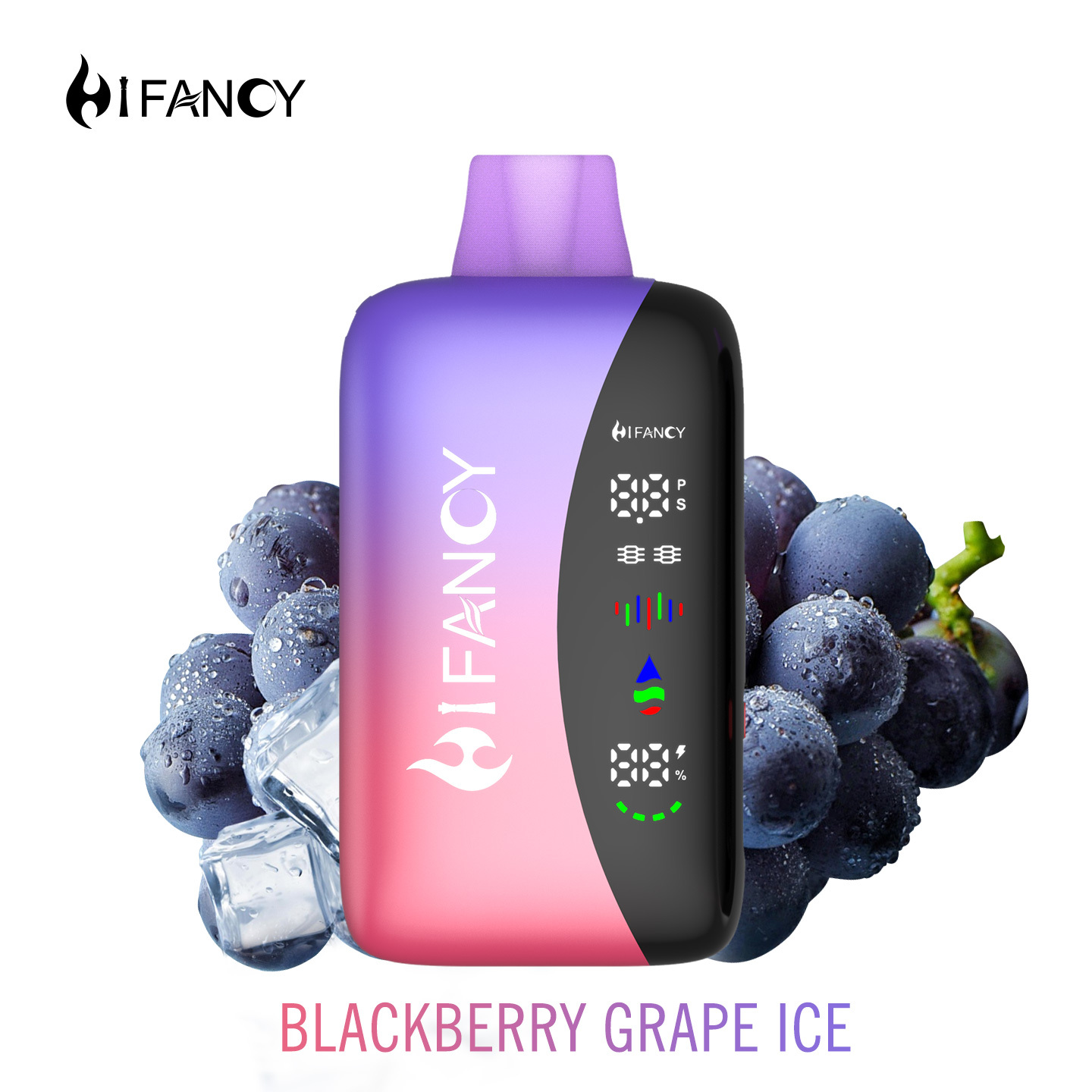 Hifancy Rainbow 25000 Puffs 10 Flavors 2% 3% 5% Nicotine Kids Lock with Color Display Adjust Power Factory Disposable E-Cigarette Vape