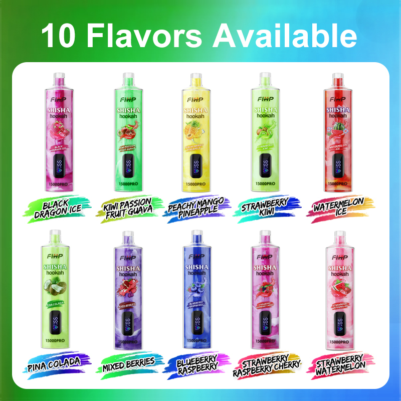 Original Fihp Shisha Hookah 15000PRO Mesh Coil 6mg Nicotine Puff 15K Wholesale E Cigarettes Pocket Hookah