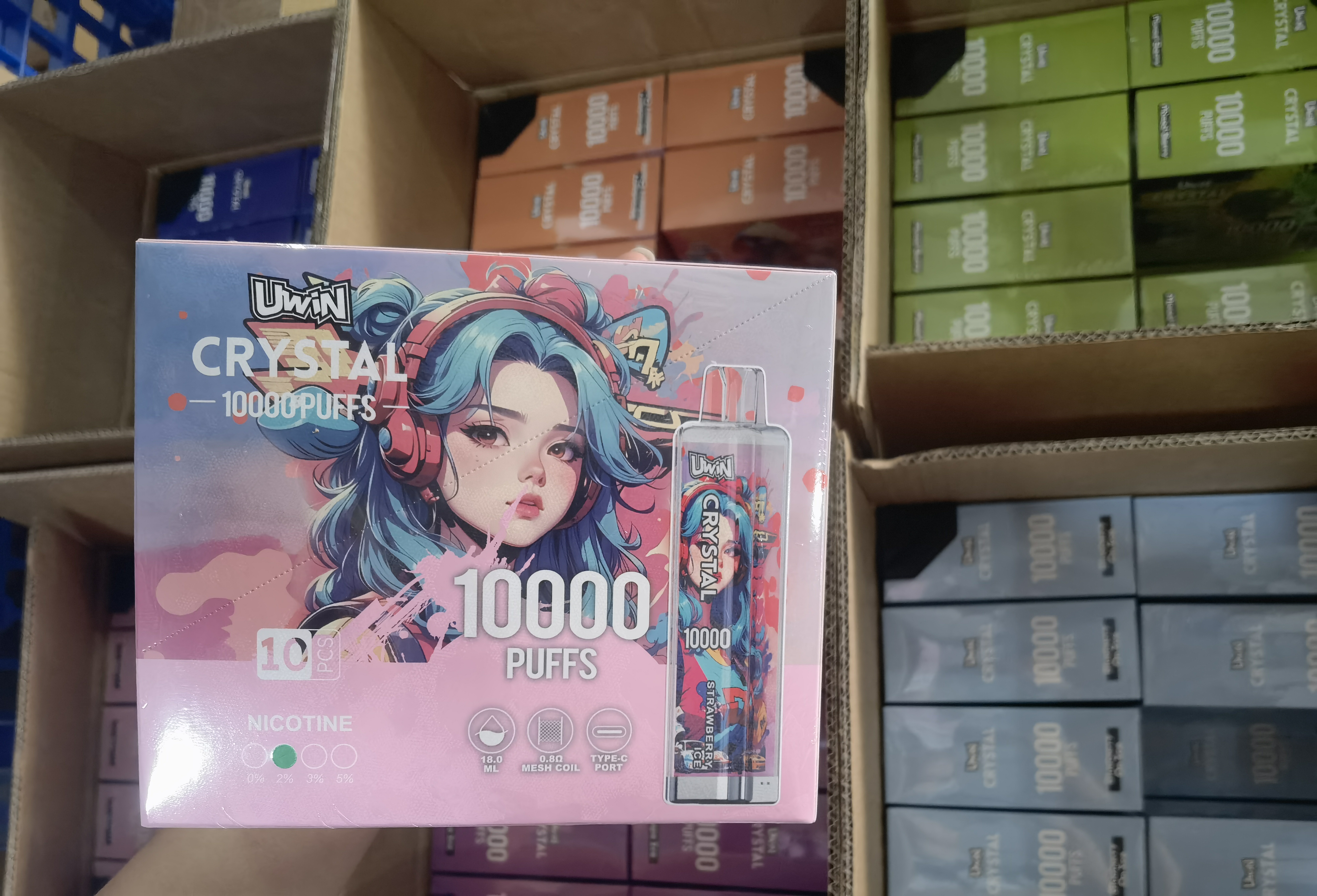 Uwin Crystal 10000 Bood Touch Screen Nova Thunder Game 26000 Vape Ecigarette Vapor Hookah Price Bar Disposable Vape