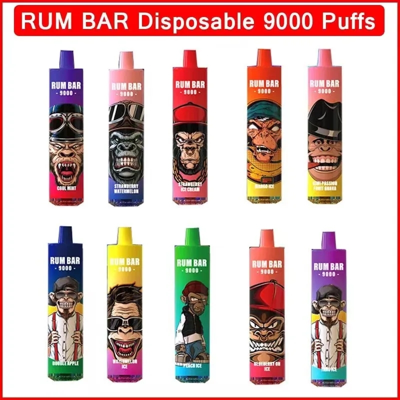  Original QST RUM BAR puff 9000 9k Disposable E Cigarettes Vape Pen 13Ml Filled Mesh Coil Vapes Rechargeable Battery Vaporizer 9000 Puff-Ecloudvaping
