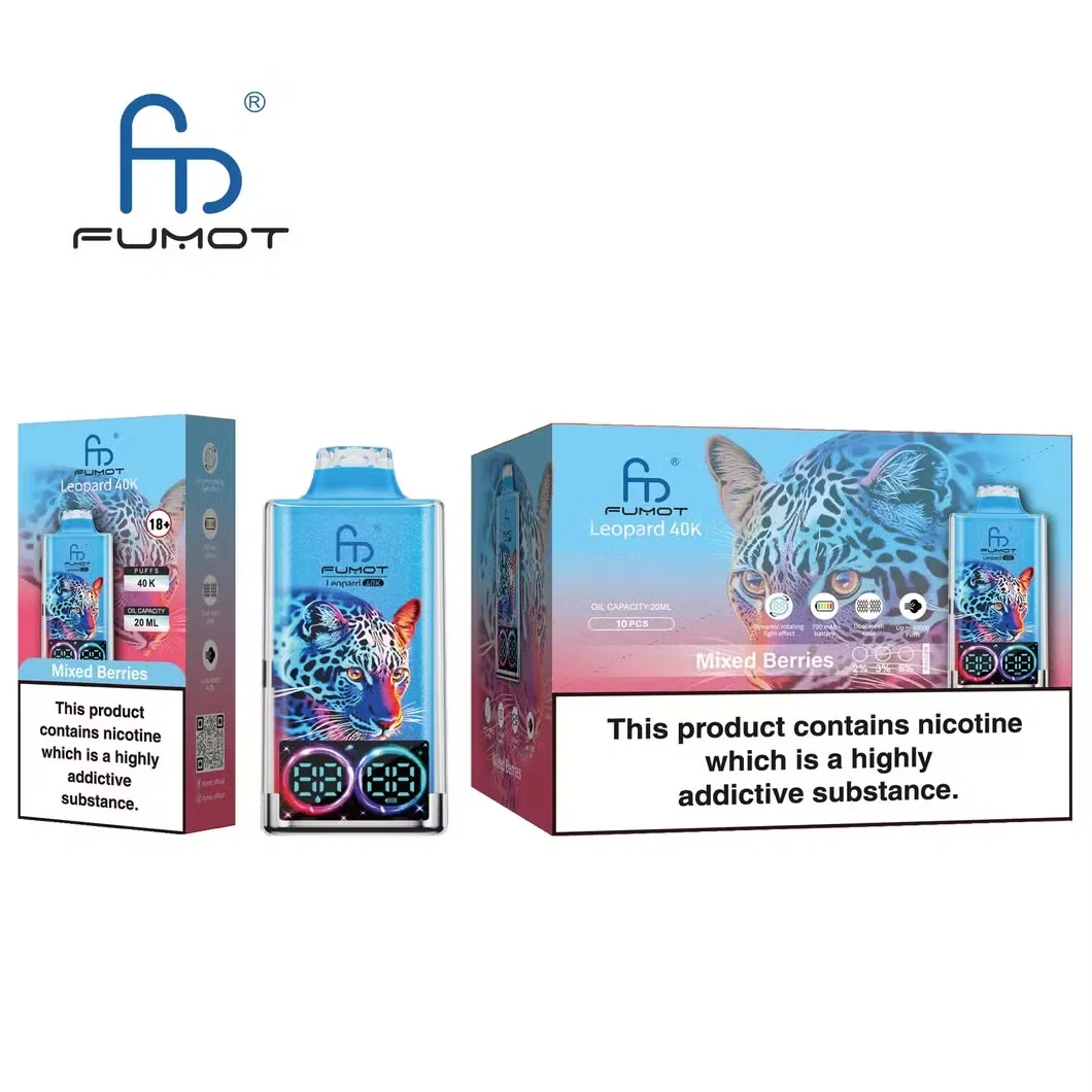 Original Fumot Leopard 40K 40000 Puffs Mesh Coil 5% 2% 0% Randm Vape Wholesale and Fast Delivery