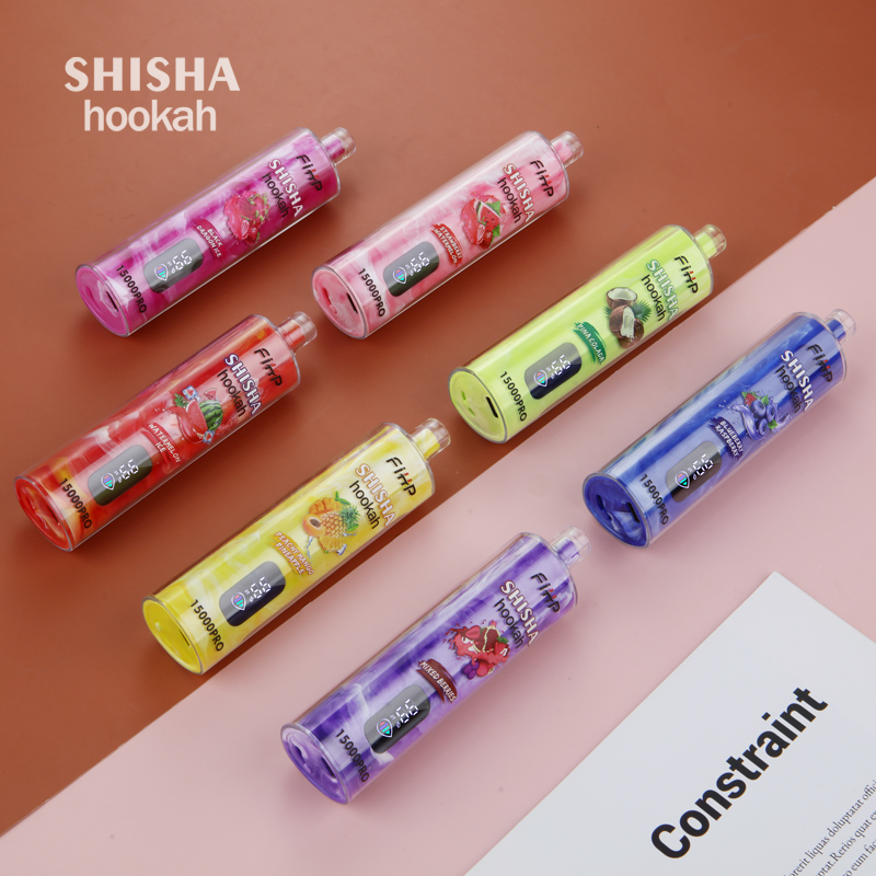 Original Fihp Shisha Hookah 15000PRO Mesh Coil 6mg Nicotine Puff 15K Wholesale E Cigarettes Pocket Hookah