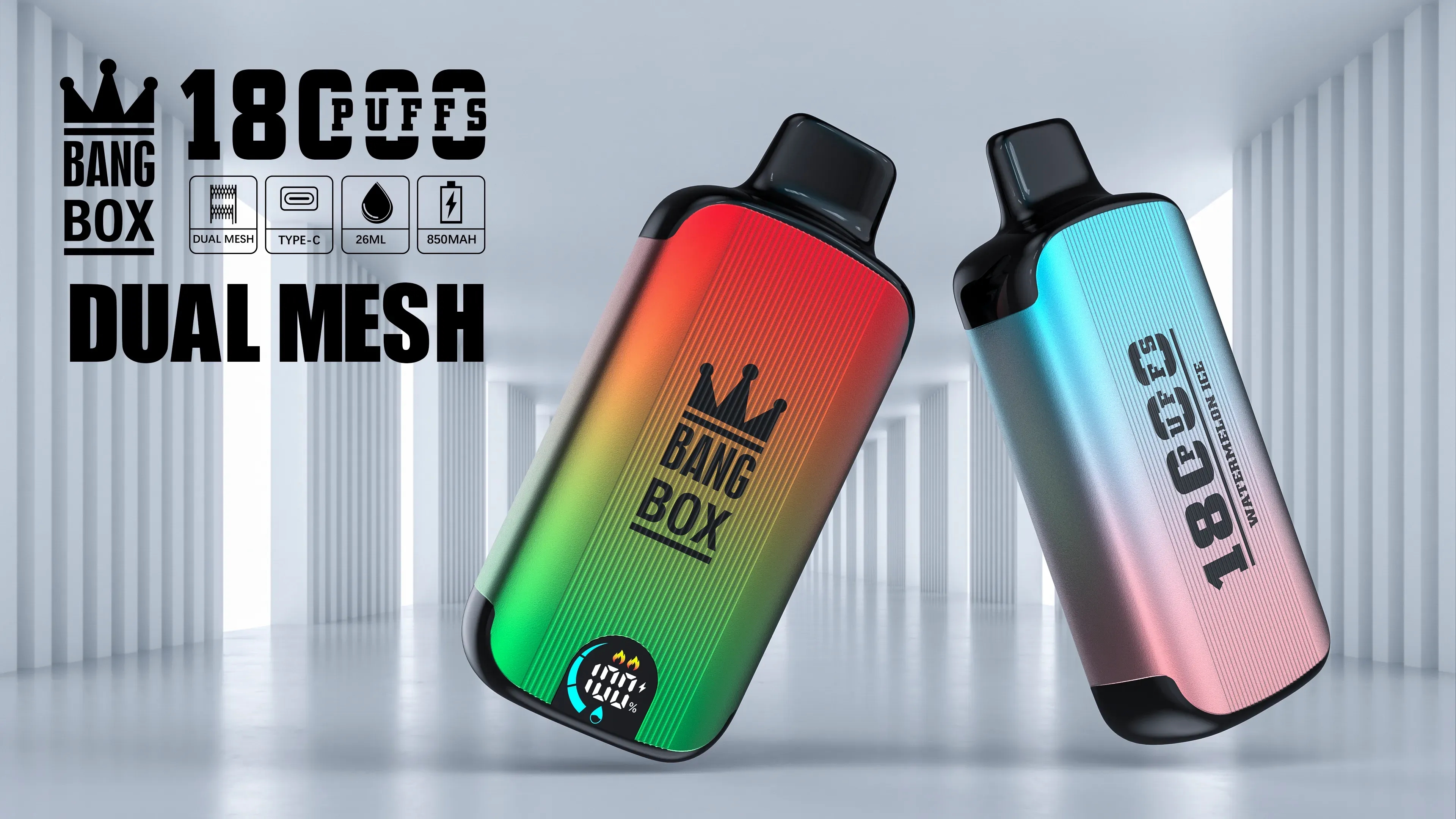 Original Bang box 18000 puffs disposable E cigarettes 26ml pre-filled vapor pods 850mAh rechargeable battery 20k puffs vape juice devices Dual Mesh Vaporizers-Ecloudvaping
