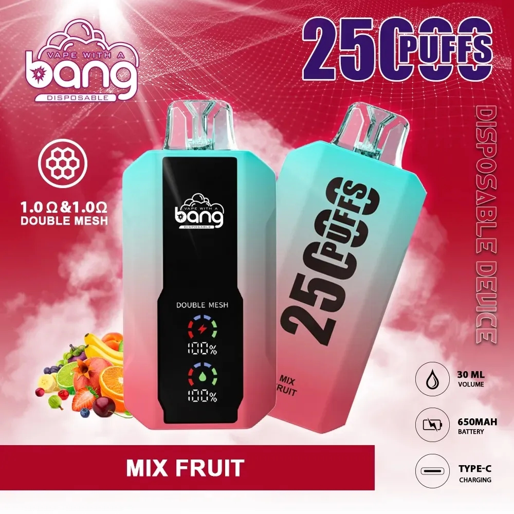 Original Bang 25000 puffs disposable E cigarettes 30ml pre-filled vapor pods 650mAh rechargeable battery vape juice devices Dual Mesh Vaporizers bang box 25000-Ecloudvaping