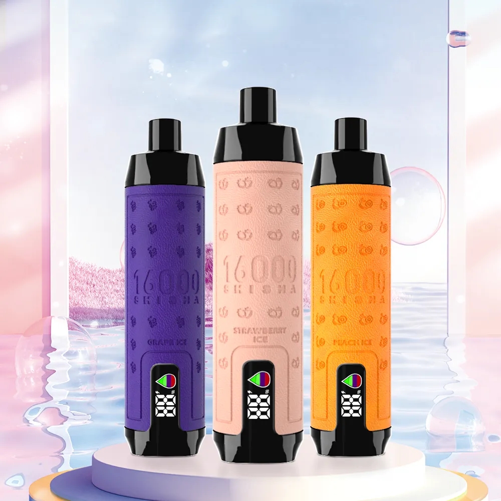  Original Elf Box Shisha 16000 Puffs Puff 16k Disposable Vape LED Display Mesh Coil DESIRE AL fakher crown bar Adjustable Airflow Pre-filled 28ml Rechargeable -Ecloudvaping