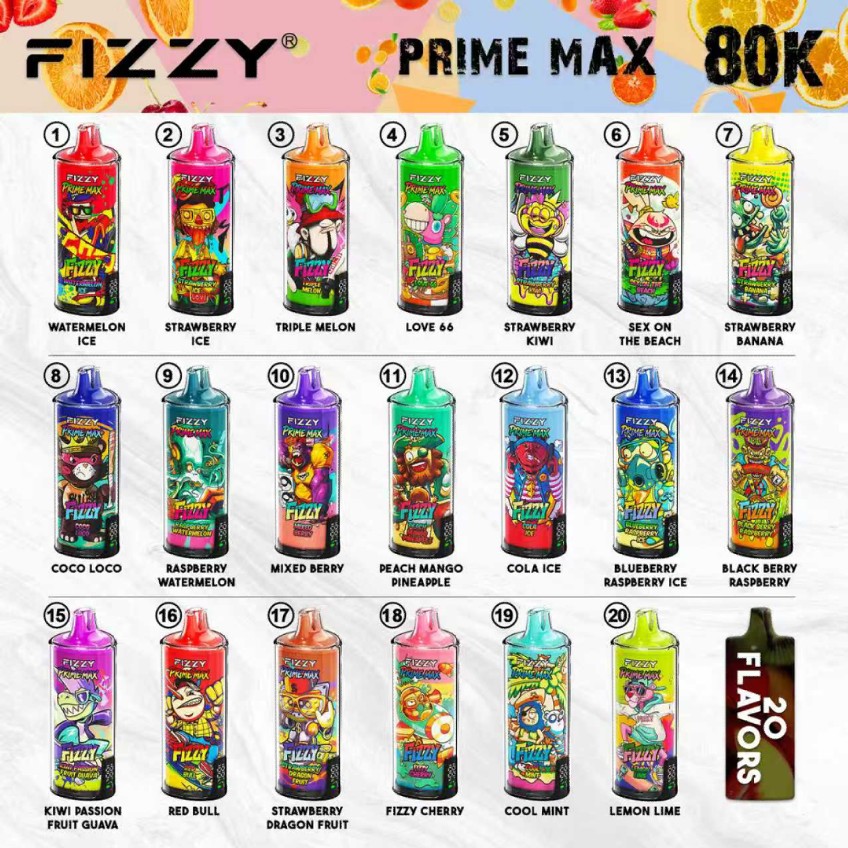 EU warehouse Fizzy Prime Max 80K puffs Disposable Vape Pen Wholesale E-Cigarette