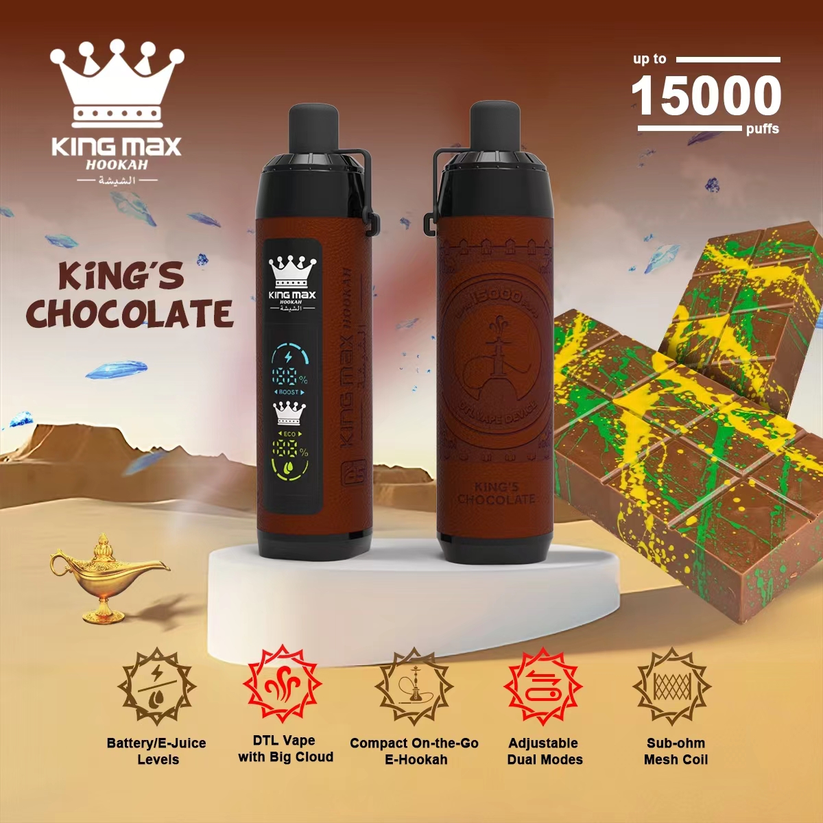 Breze Stiik 15000 15K King Max Disposable Vapes Rechargeable Degital Screen Electronic Cigarette
