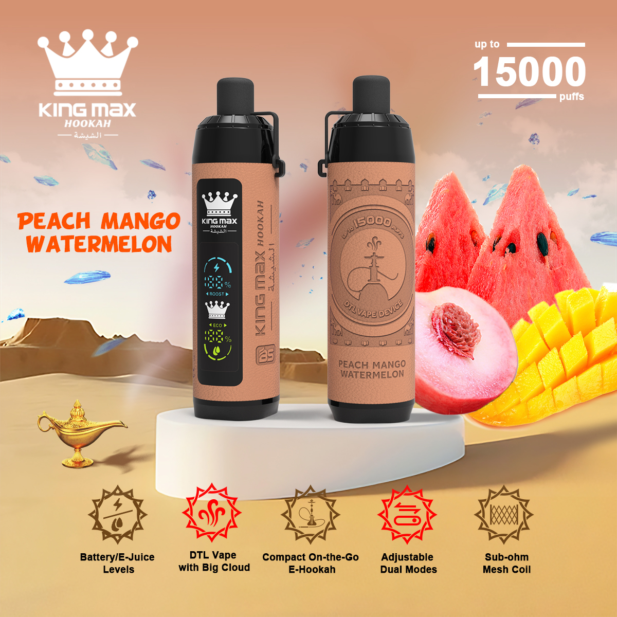 Breze Stiik 15000 15K King Max Disposable Vapes Rechargeable Degital Screen Electronic Cigarette
