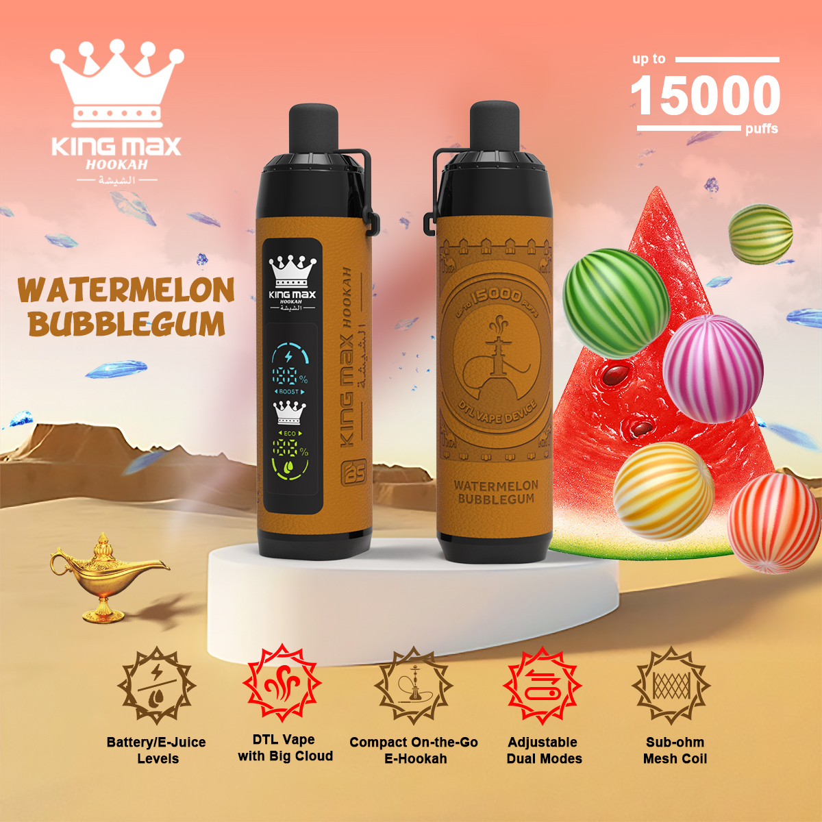 Breze Stiik 15000 15K King Max Disposable Vapes Rechargeable Degital Screen Electronic Cigarette