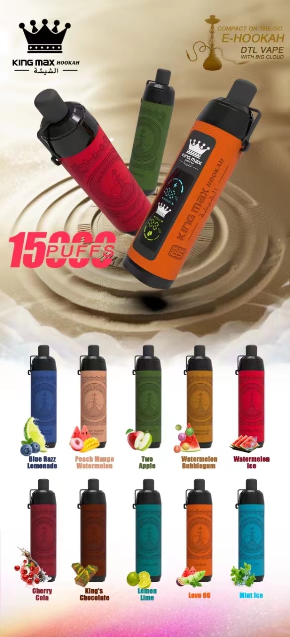 Breze Stiik 15000 15K King Max Disposable Vapes Rechargeable Degital Screen Electronic Cigarette