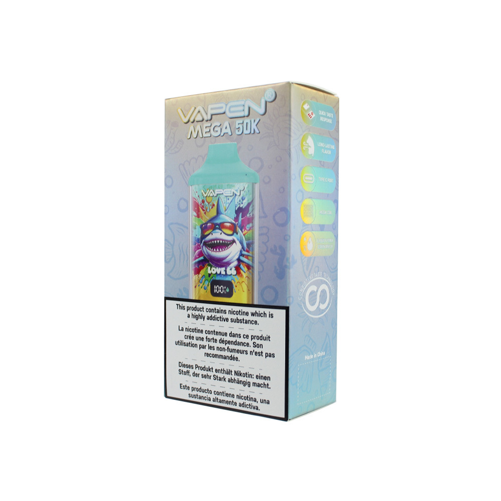 Original Vapen Mega 50000 Puffs EU Warehouse Electronic Cigarette Vaper Wholesale 50K 40K Puff Bar Rechargeable Disposable E Vape