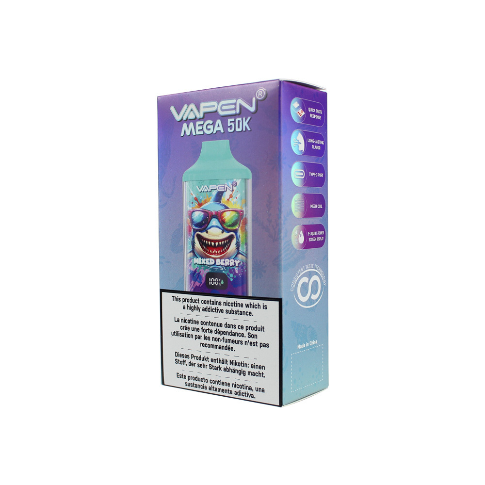 Original Vapen Mega 50000 Puffs EU Warehouse Electronic Cigarette Vaper Wholesale 50K 40K Puff Bar Rechargeable Disposable E Vape