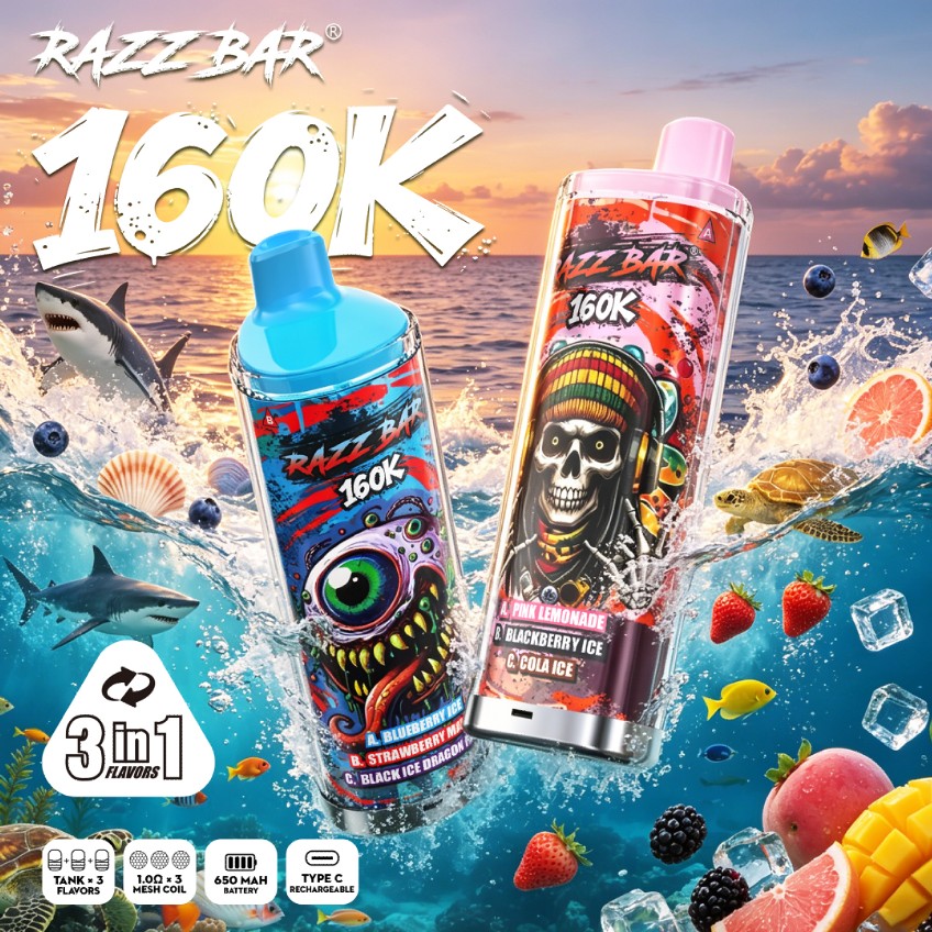 Razzbar 160k puffs 3in1