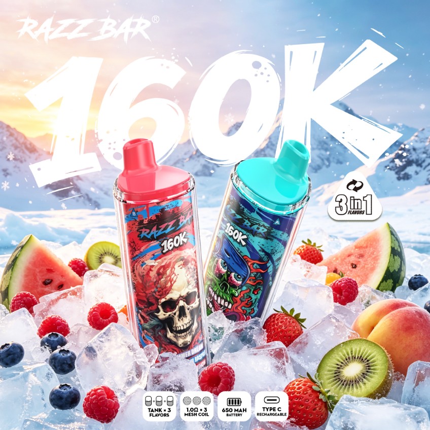 Razzbar 160k puffs 3in1
