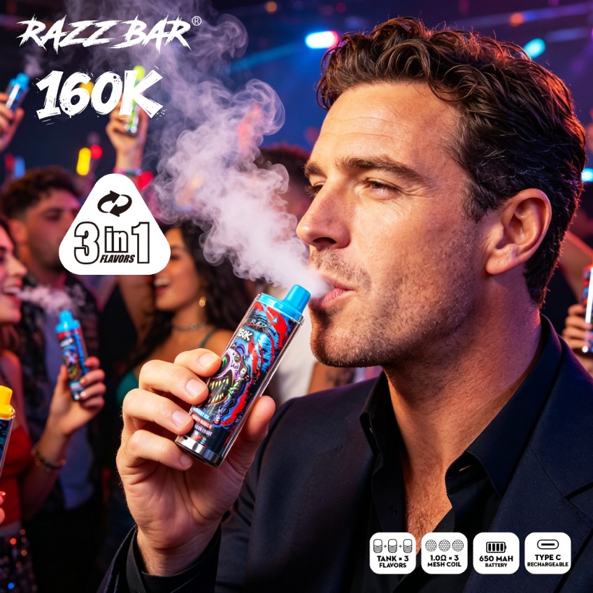 Razzbar 160k puffs 3in1