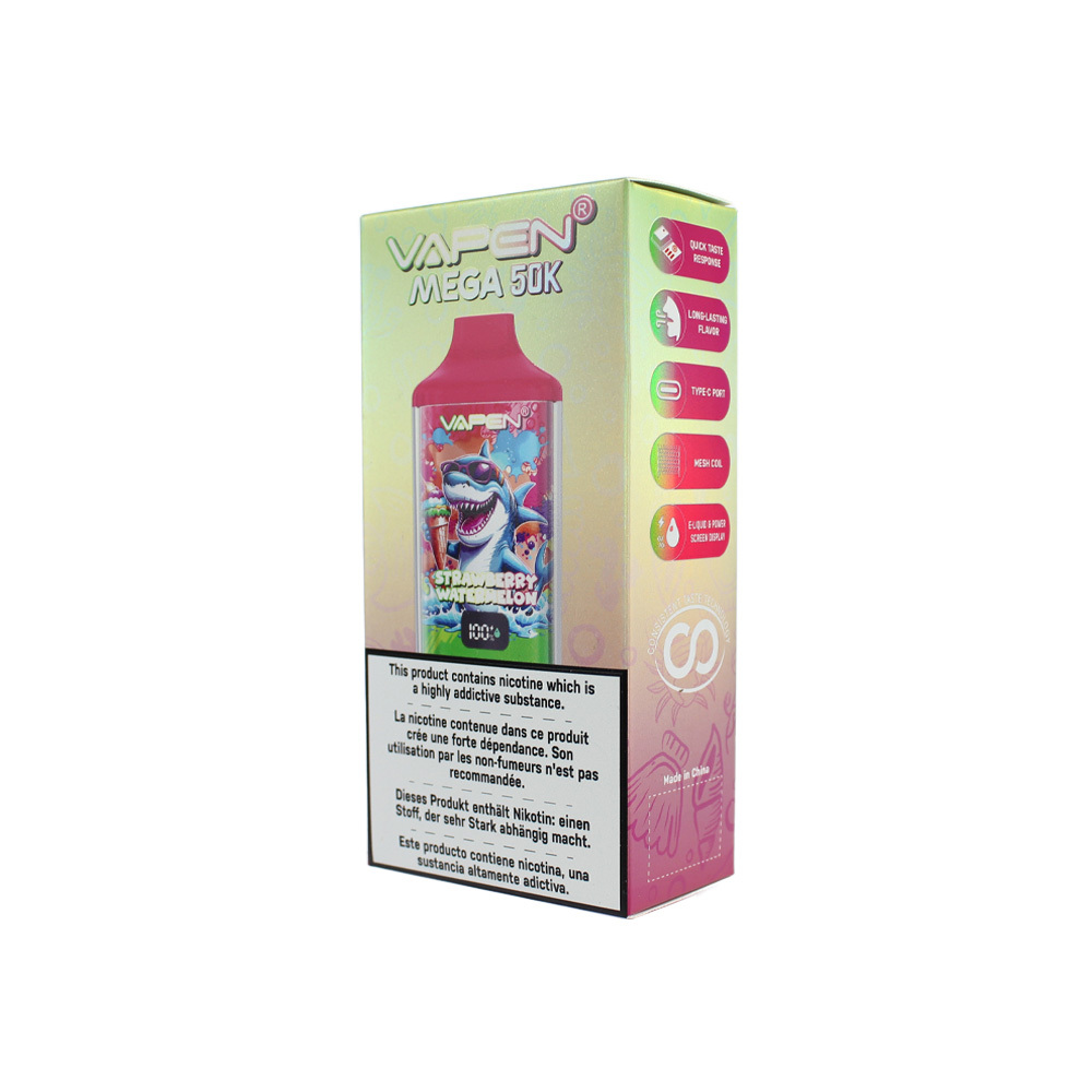 Original Vapen Mega 50000 Puffs EU Warehouse Electronic Cigarette Vaper Wholesale 50K 40K Puff Bar Rechargeable Disposable E Vape