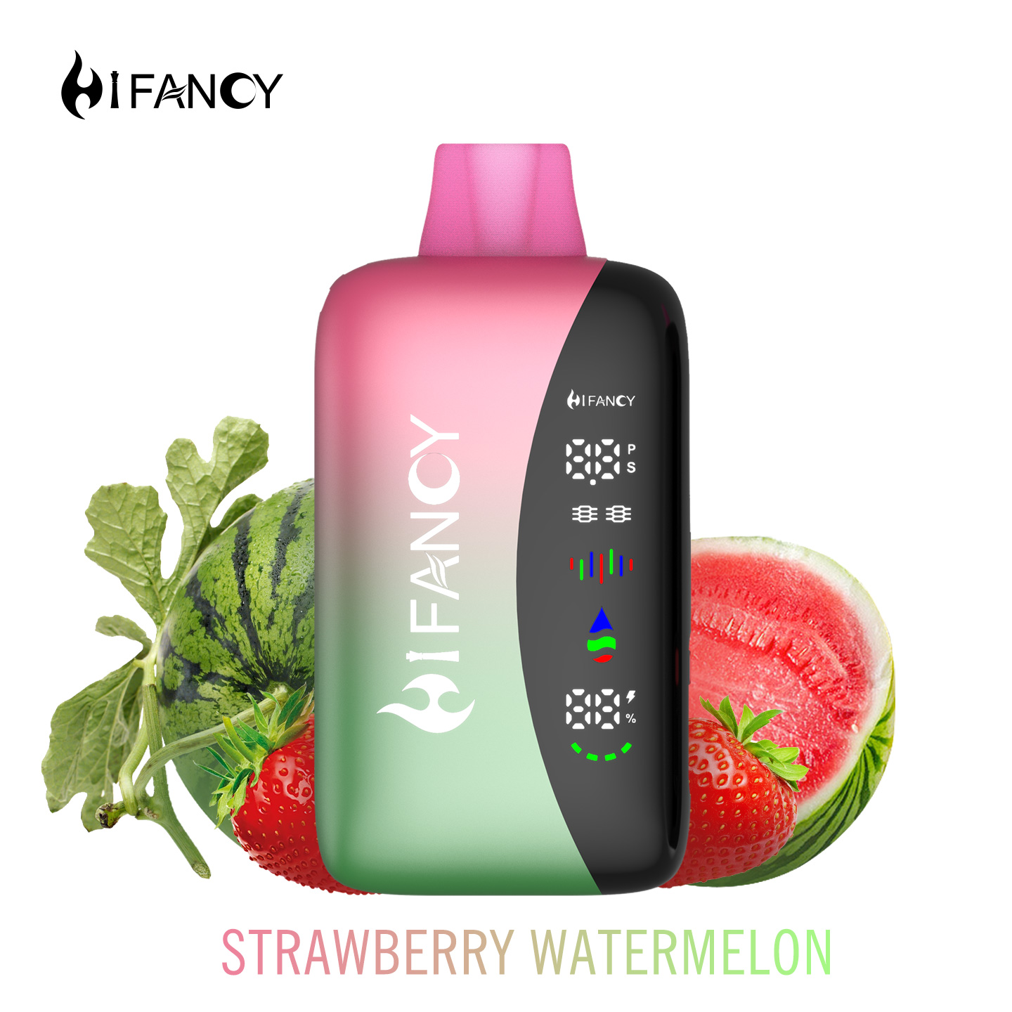 Hifancy Rainbow 25000 Puffs 10 Flavors 2% 3% 5% Nicotine Kids Lock with Color Display Adjust Power Factory Disposable E-Cigarette Vape