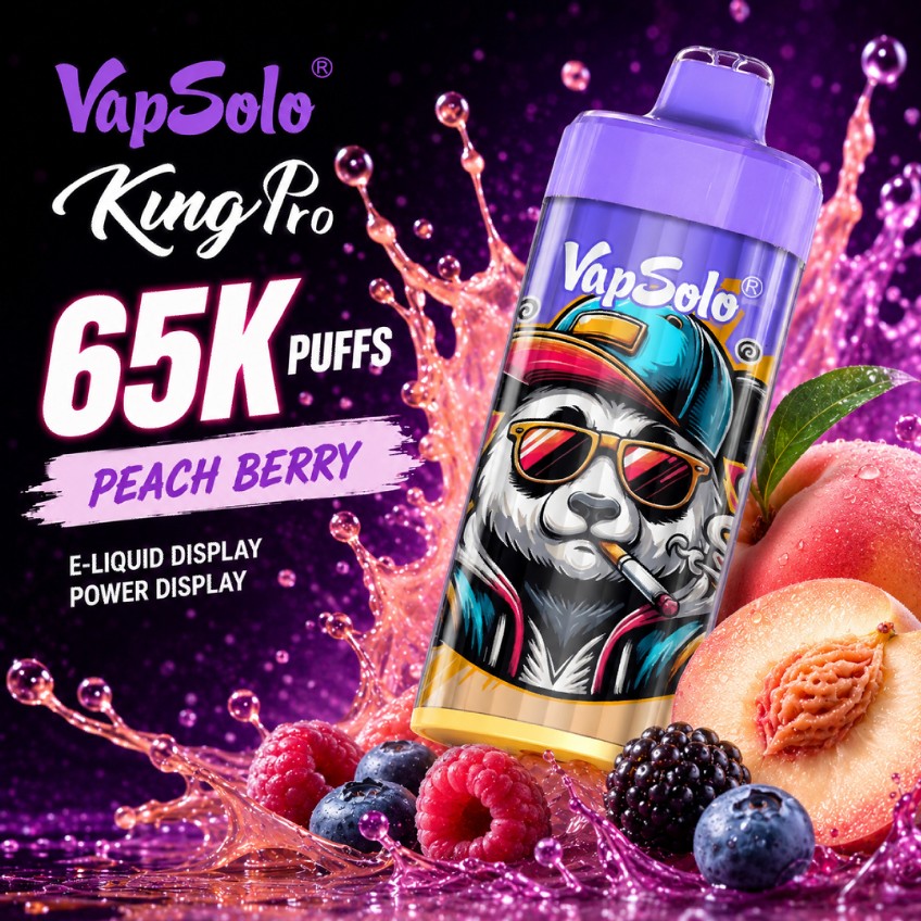 vapsolo king pro 65K puffs Disposable Vape from EU warehouse shipping fast 3-6days