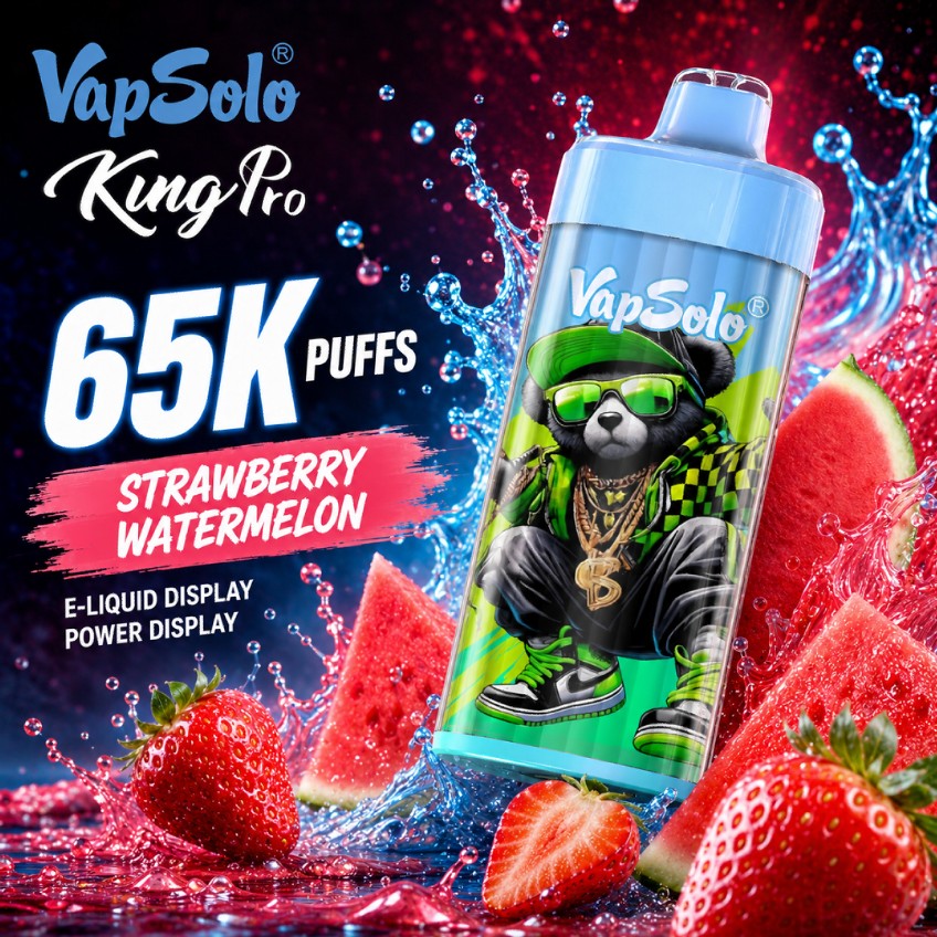 vapsolo king pro 65K puffs Disposable Vape from EU warehouse shipping fast 3-6days