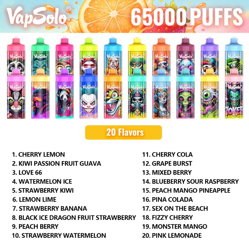 vapsolo king pro 65K puffs Disposable Vape from EU warehouse shipping fast 3-6days