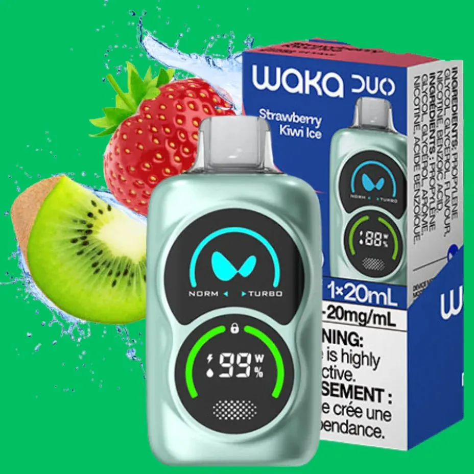 New Waka 25000 Puffs Big Puff Wholesale Crystal E Ciga Digital Display EU Warehouse Waka Vape 25K 30000 Puffs Disposable Pen Vape