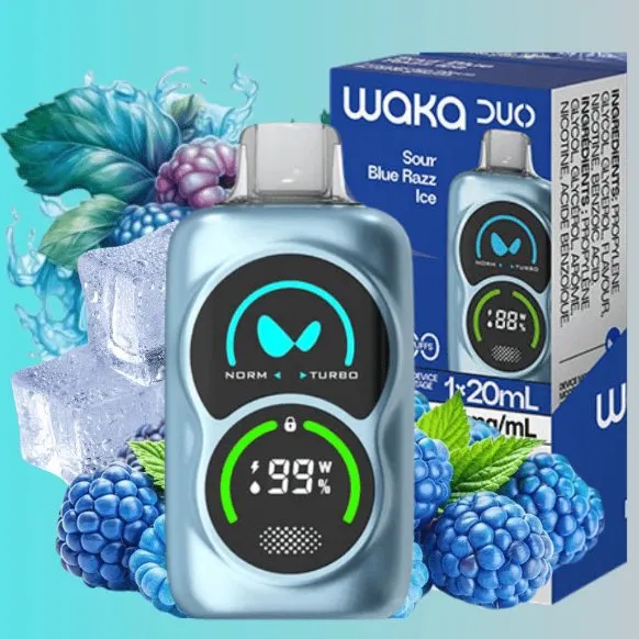 New Waka 25000 Puffs Big Puff Wholesale Crystal E Ciga Digital Display EU Warehouse Waka Vape 25K 30000 Puffs Disposable Pen Vape