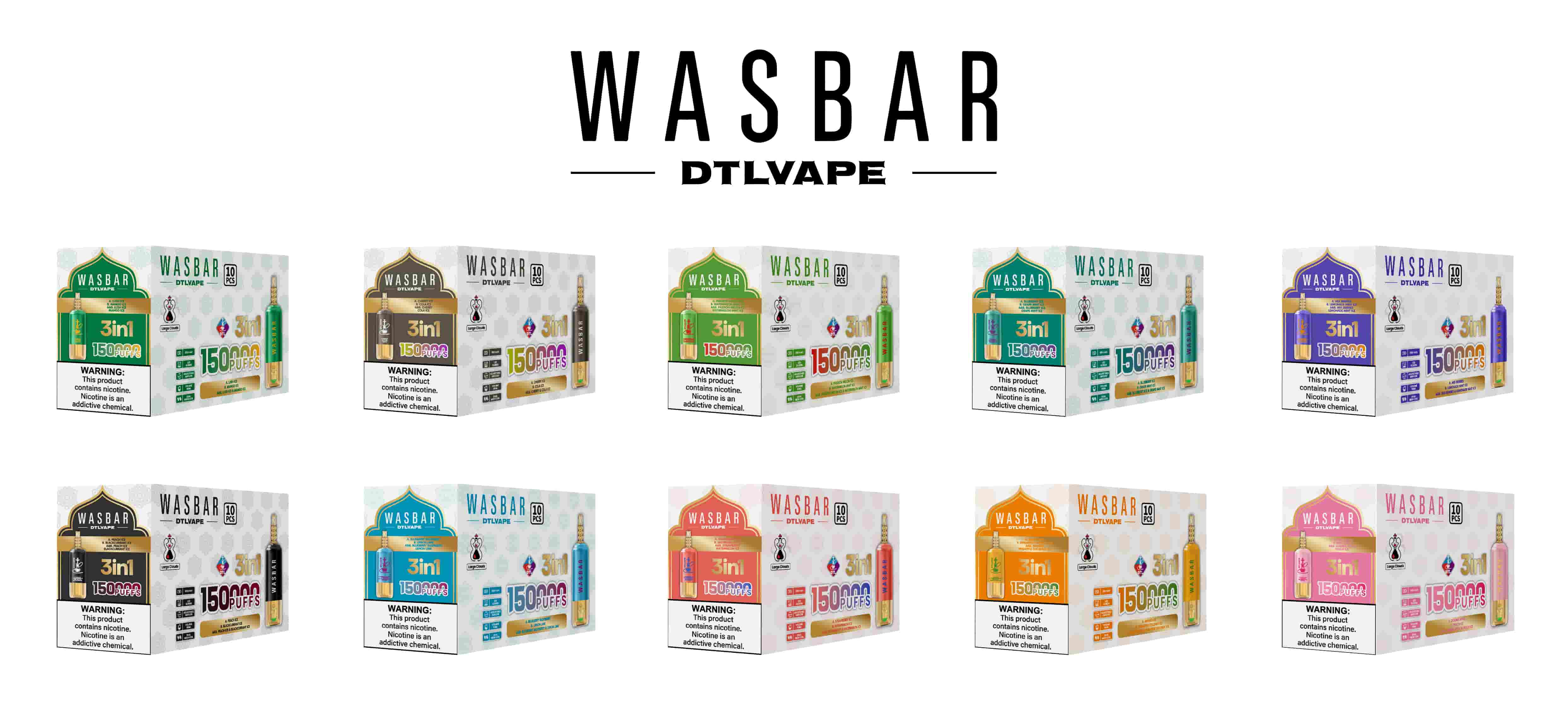 WASBAR DTL 150K 3in1 Shisha 150k Puffs