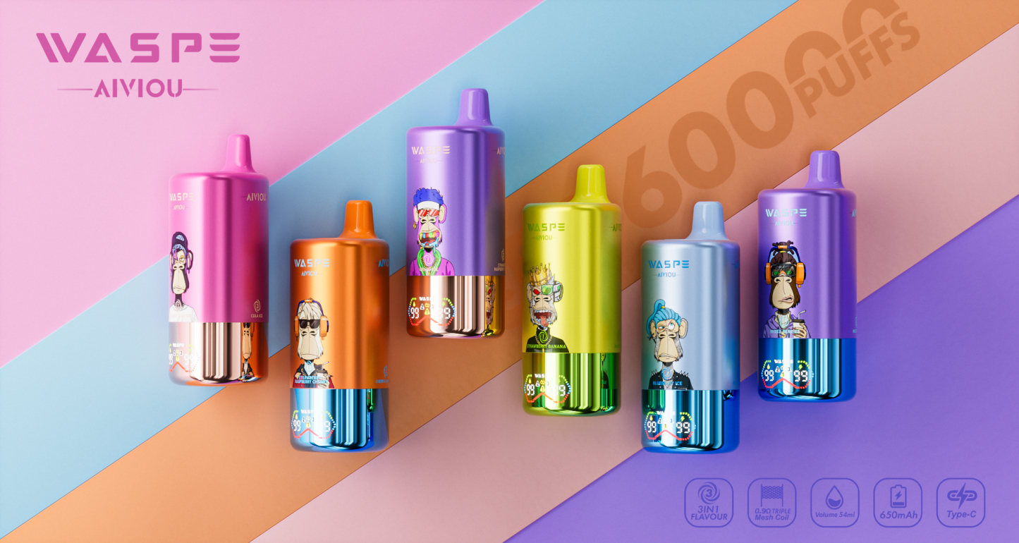 Wholesale Disposable Vape Waspe 60000 60K Puffs Vaper Box Vap Solo Vape Electronic Cigarette EU Europe Germany Spain