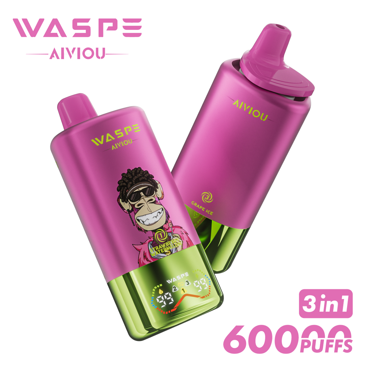 Wholesale Disposable Vape Waspe 60000 60K Puffs Vaper Box Vap Solo Vape Electronic Cigarette EU Europe Germany Spain