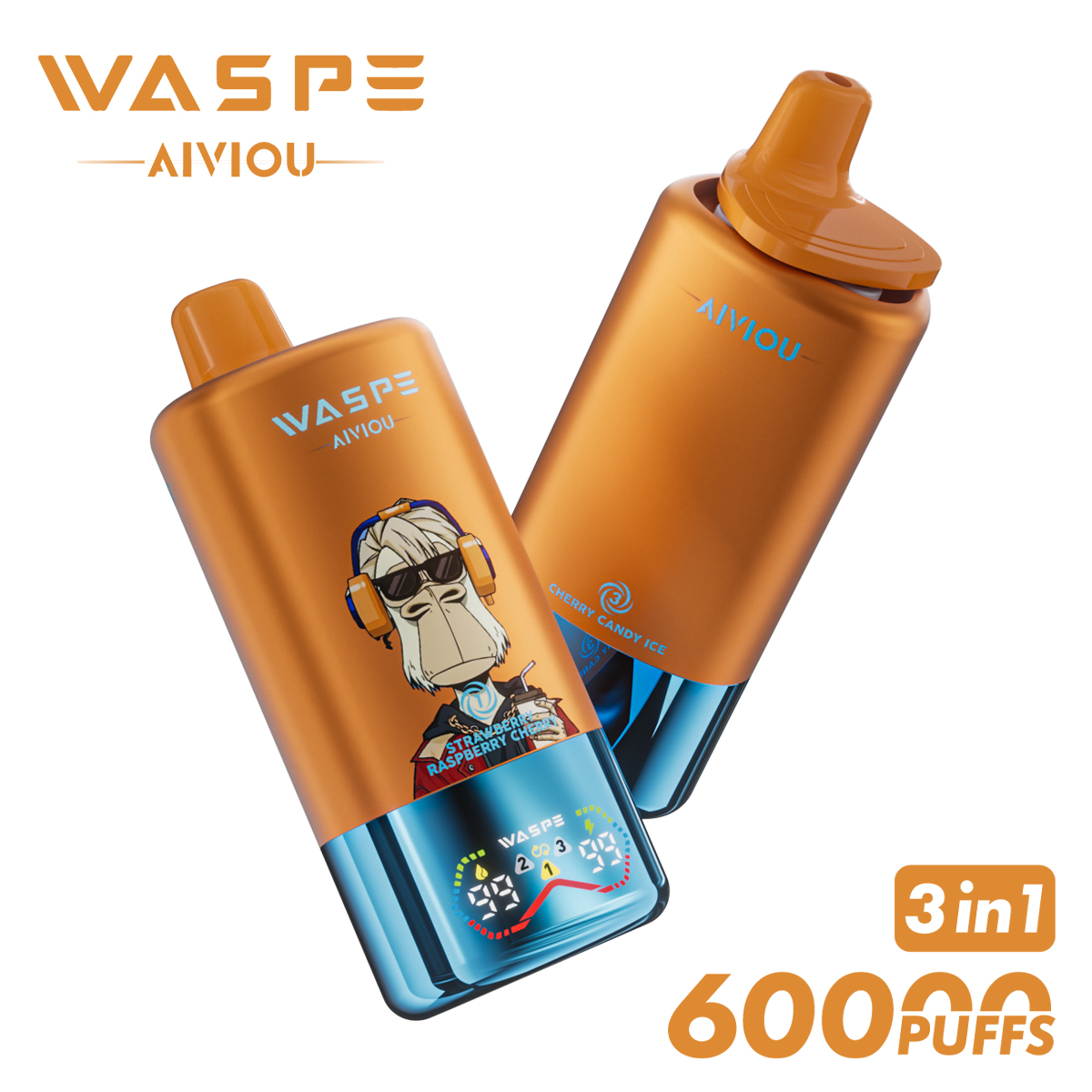 Wholesale Disposable Vape Waspe 60000 60K Puffs Vaper Box Vap Solo Vape Electronic Cigarette EU Europe Germany Spain