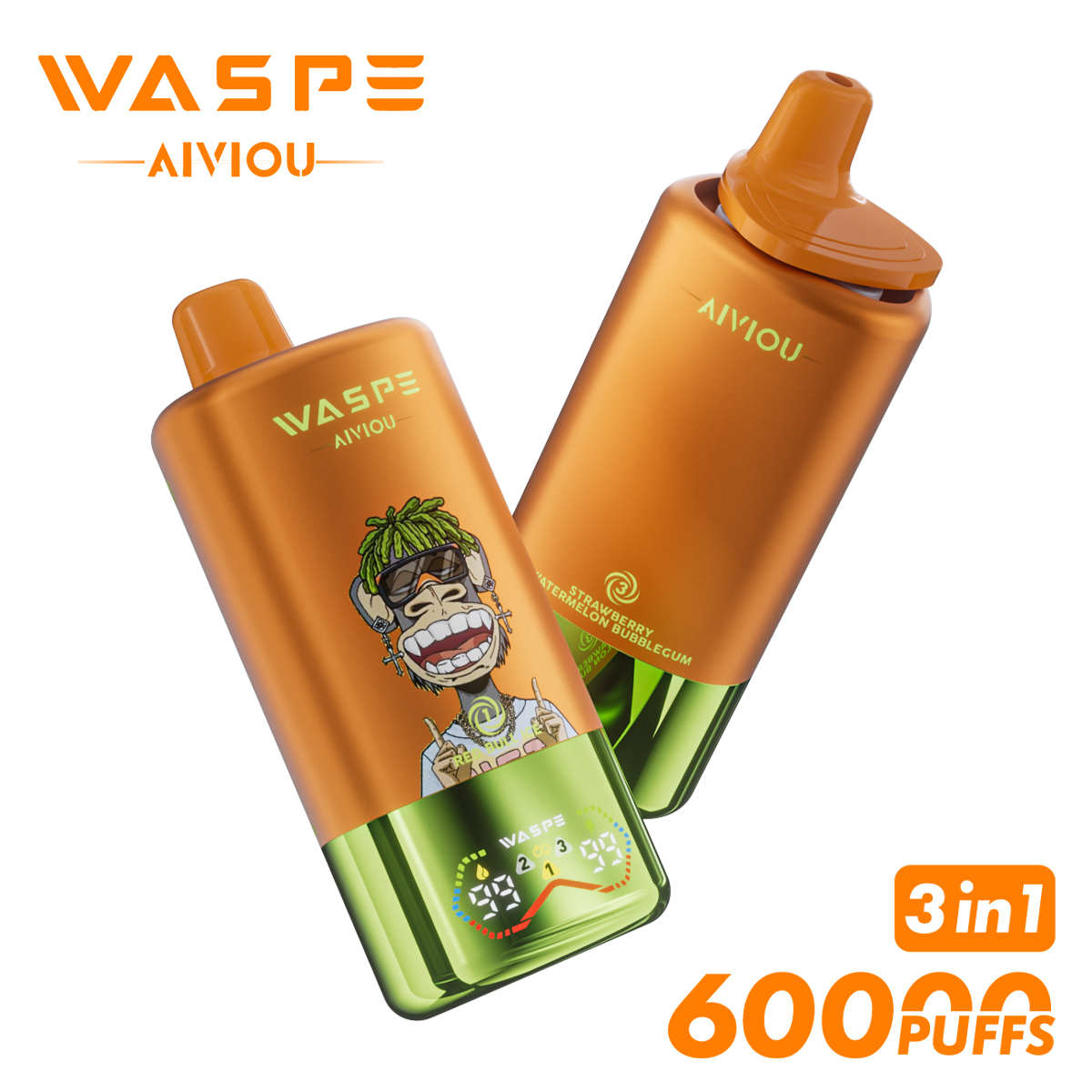 Wholesale Disposable Vape Waspe 60000 60K Puffs Vaper Box Vap Solo Vape Electronic Cigarette EU Europe Germany Spain