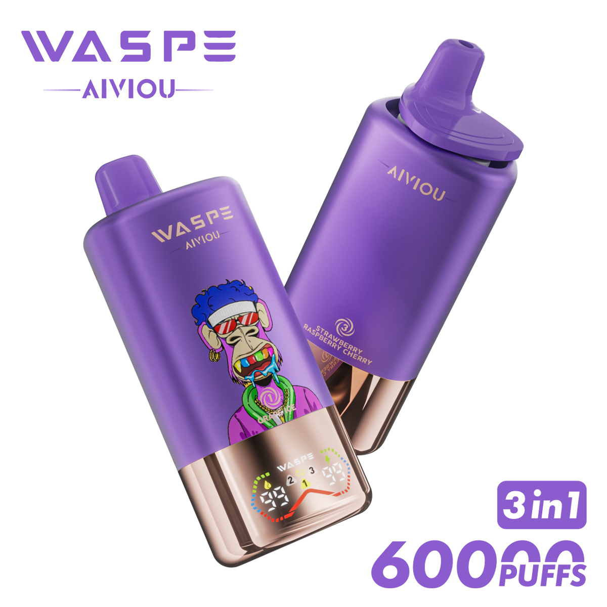 Wholesale Disposable Vape Waspe 60000 60K Puffs Vaper Box Vap Solo Vape Electronic Cigarette EU Europe Germany Spain
