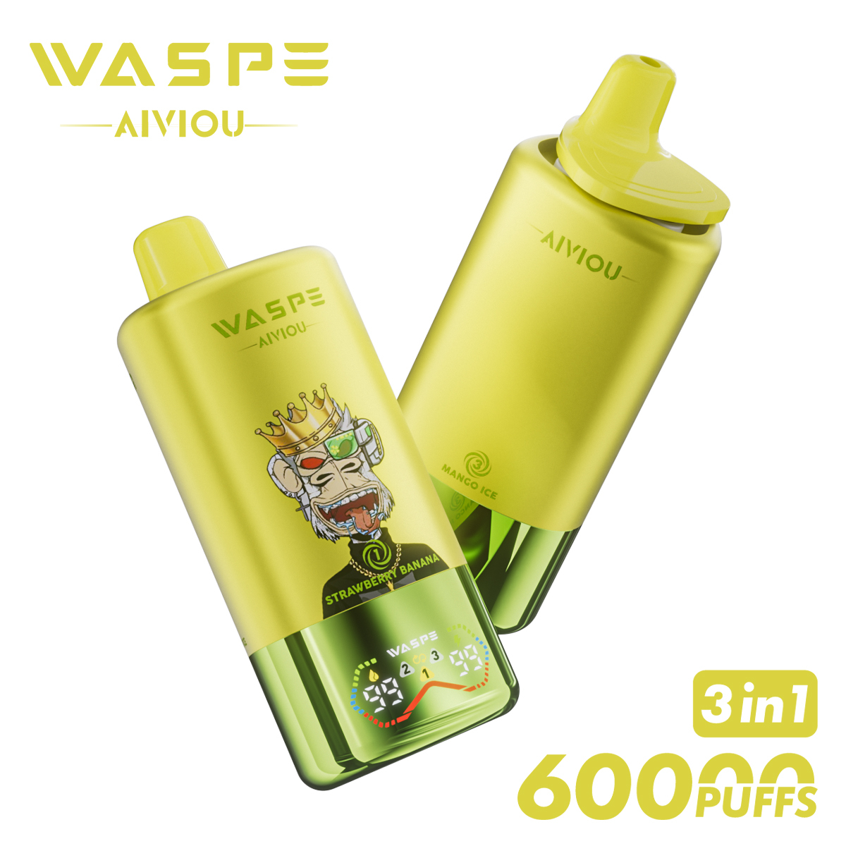 Wholesale Disposable Vape Waspe 60000 60K Puffs Vaper Box Vap Solo Vape Electronic Cigarette EU Europe Germany Spain