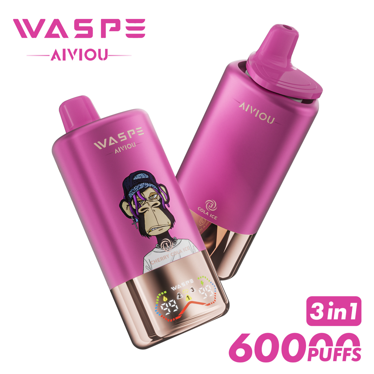 Wholesale Disposable Vape Waspe 60000 60K Puffs Vaper Box Vap Solo Vape Electronic Cigarette EU Europe Germany Spain