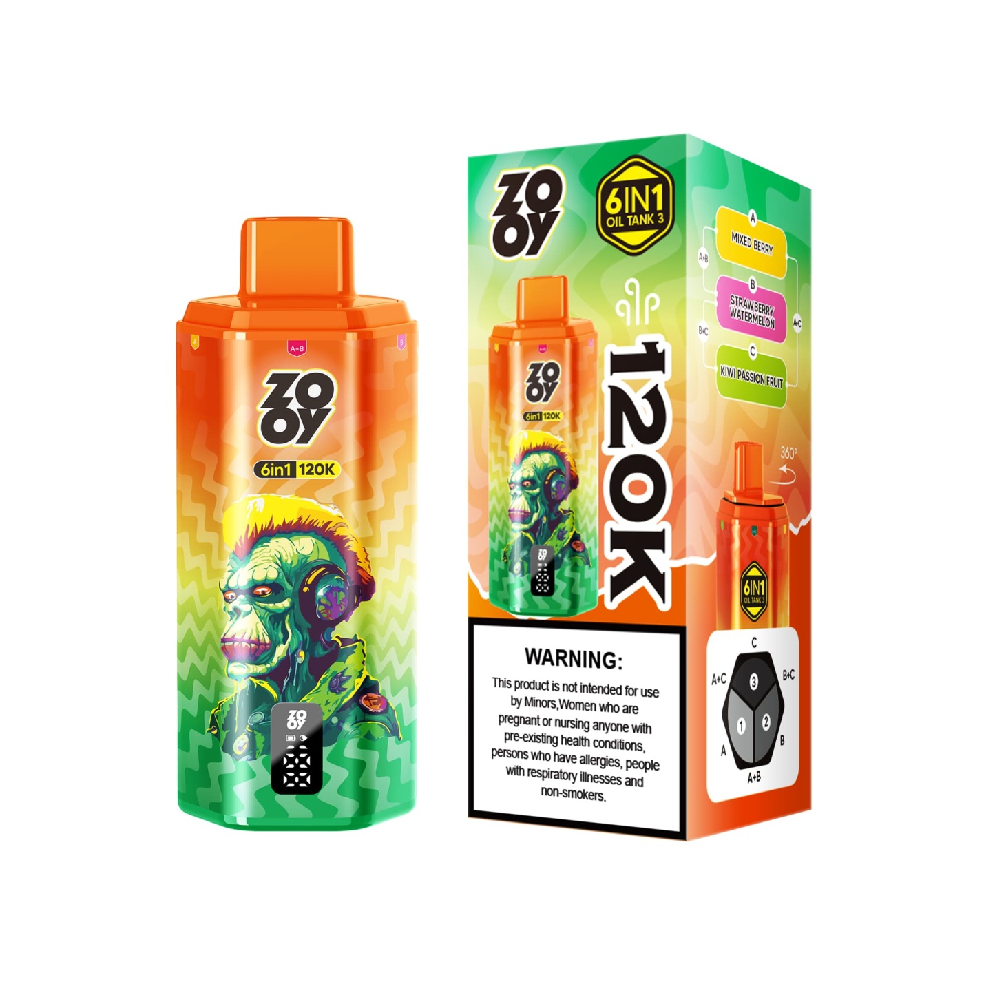 Zooy 6 in 1 120000 120K Puffs 100K 200K 300K Vapers 300000 200000 100000 Disposable Vape 80K