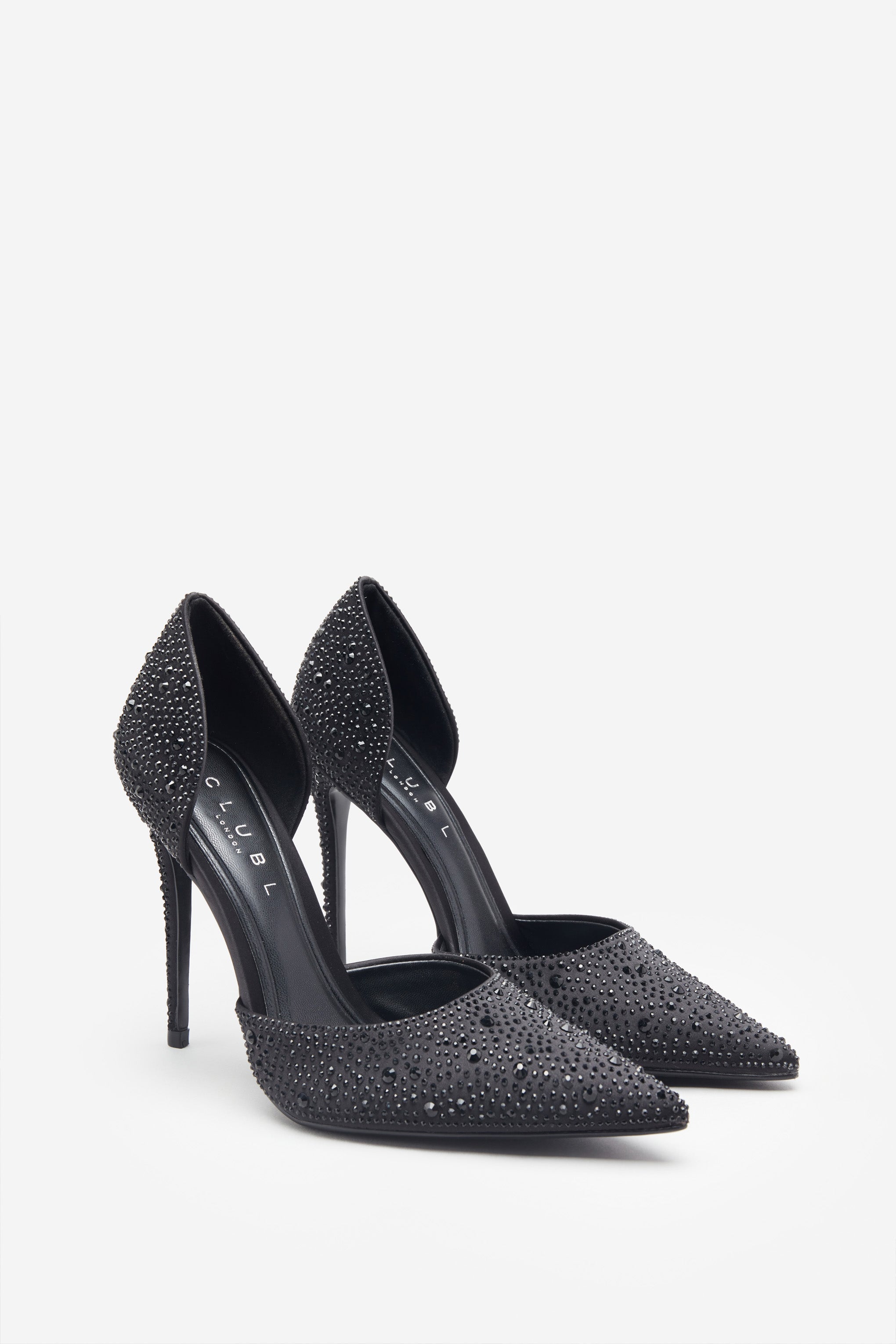 Catcher Black Diamante Pointed Court Heels-Babyboo Dress Store. All Rights Reserved.