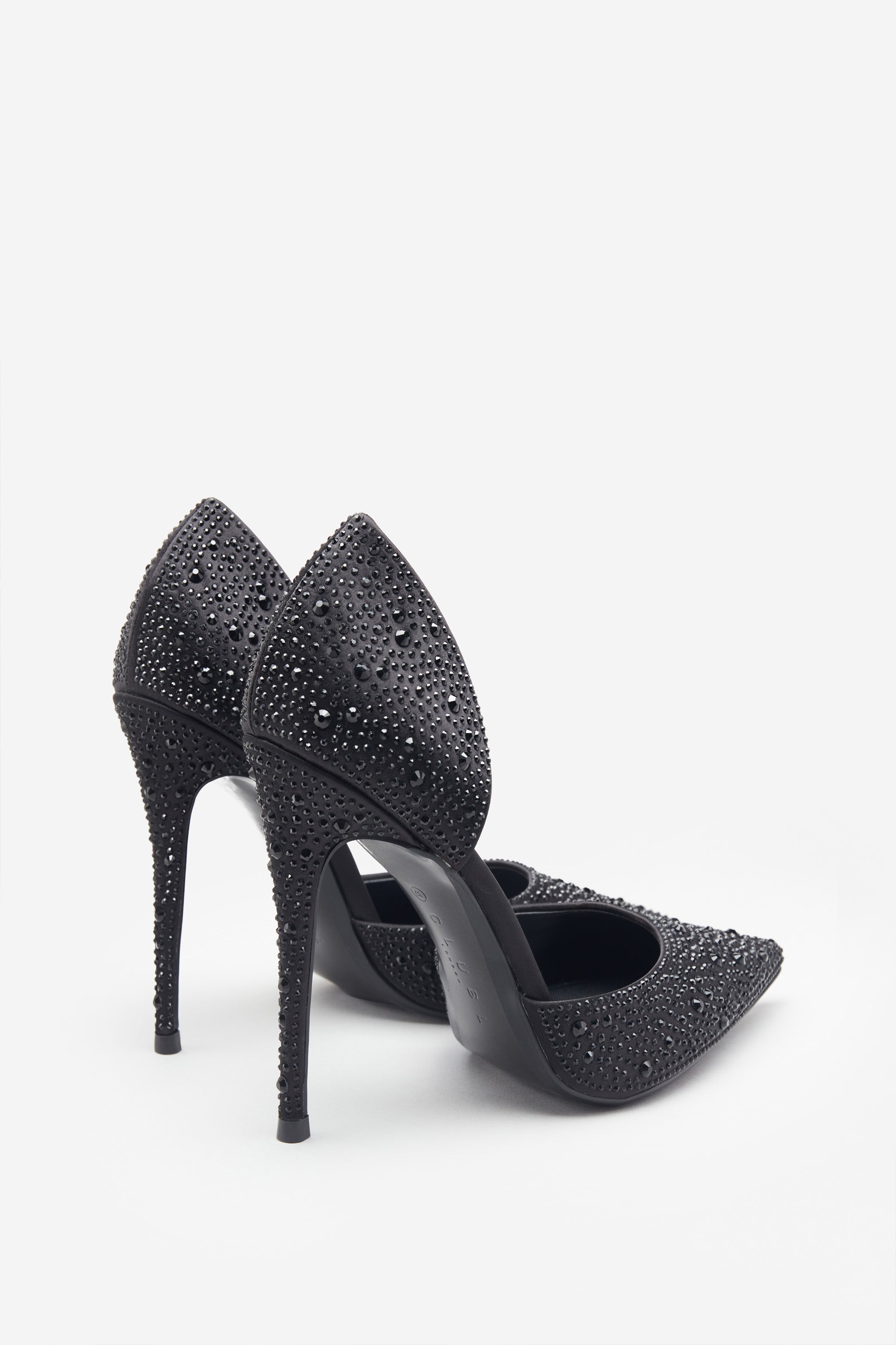 Catcher Black Diamante Pointed Court Heels-Babyboo Dress Store. All Rights Reserved.