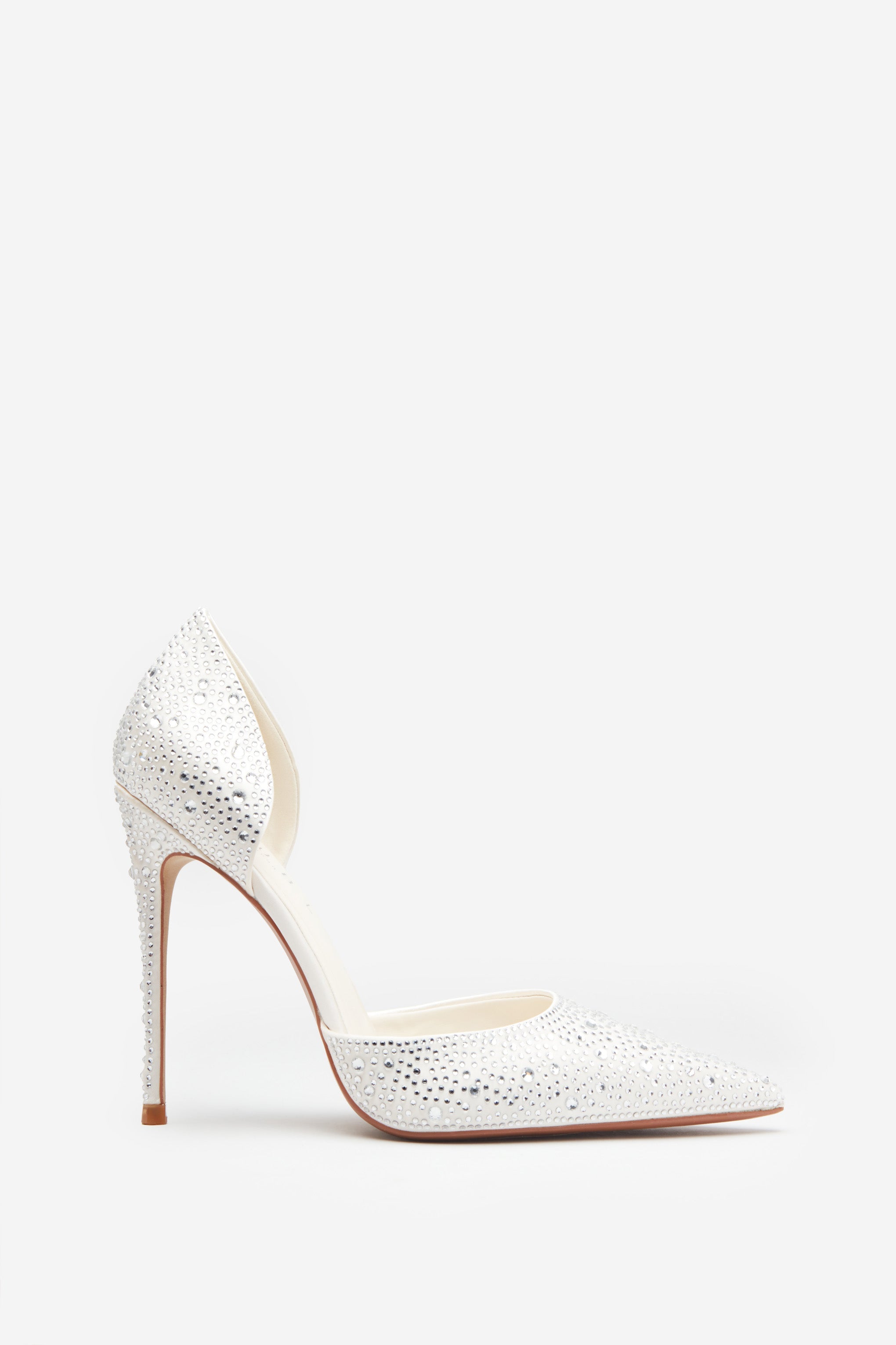 Catcher Ivory Diamante Pointed Court Heels-Babyboo Dress Store. All Rights Reserved.