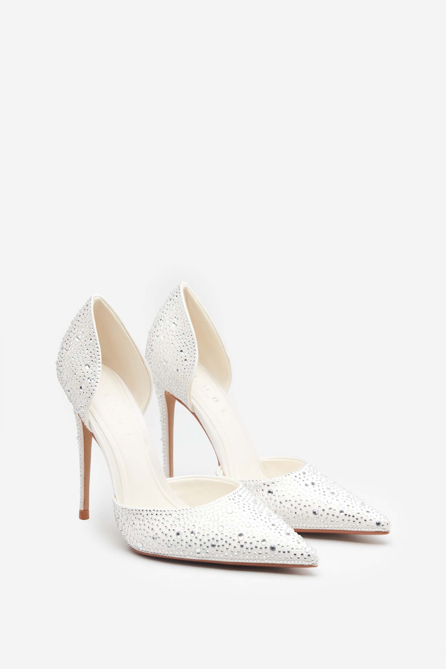 Catcher Ivory Diamante Pointed Court Heels-Babyboo Dress Store. All Rights Reserved.