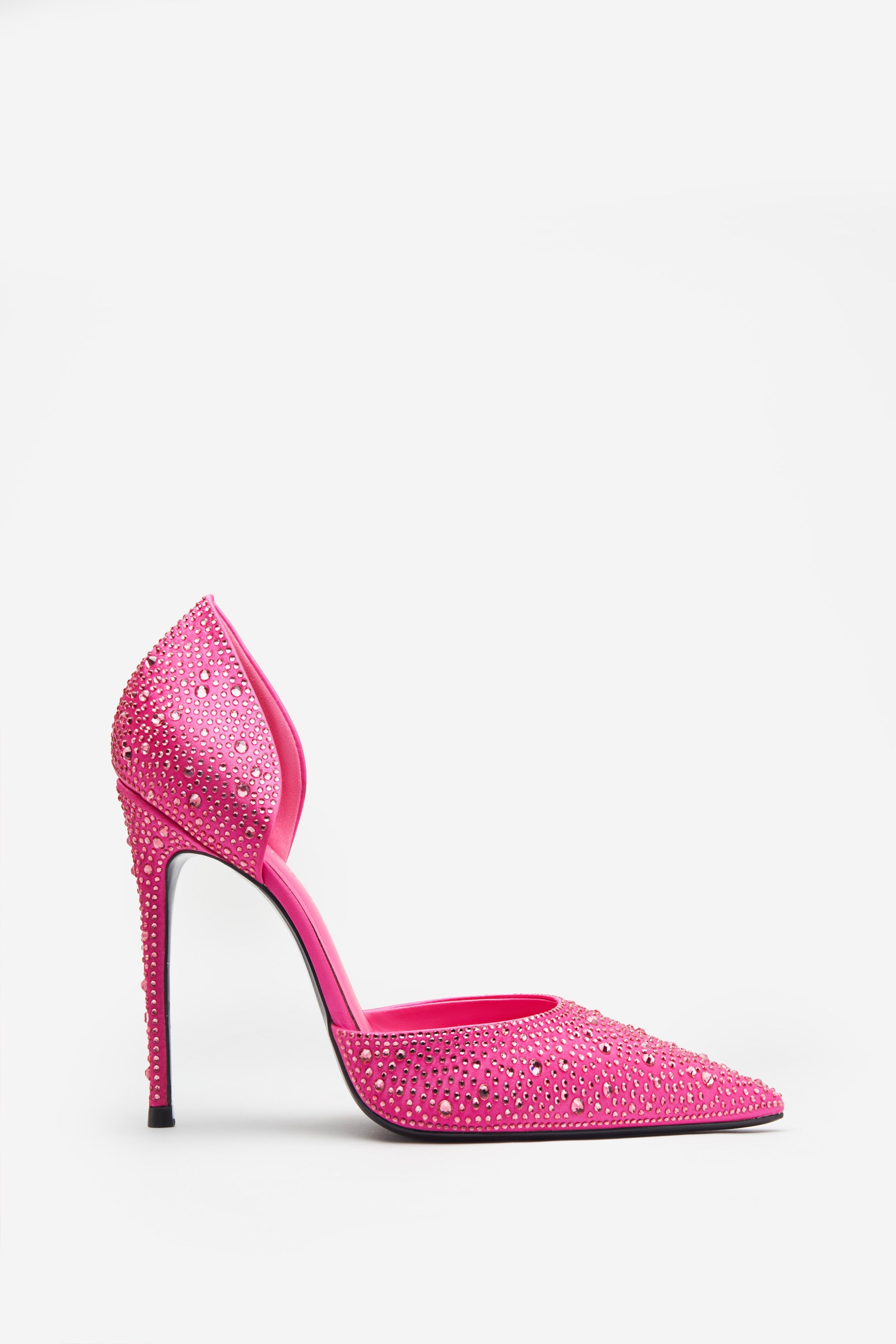 Catcher Pink Diamante Pointed Court Heels-Babyboo Dress Store. All Rights Reserved.