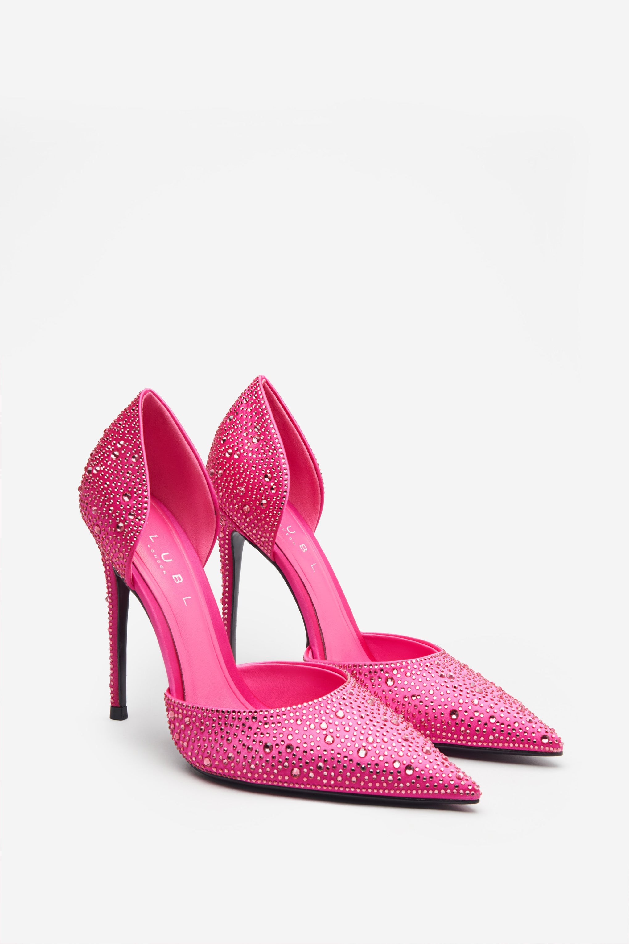 Catcher Pink Diamante Pointed Court Heels-Babyboo Dress Store. All Rights Reserved.