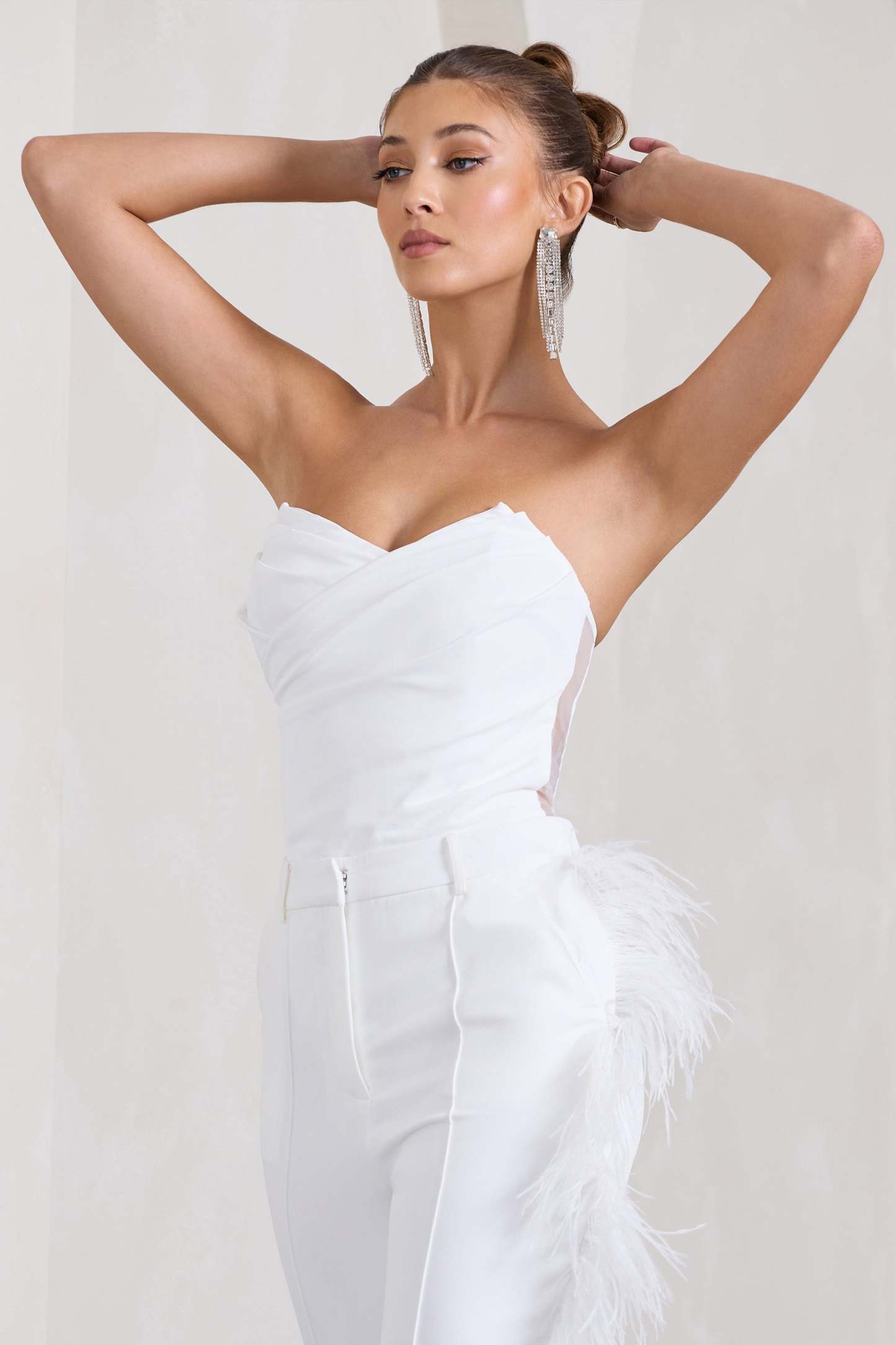 Coupled Up White Corset Strapless Bodysuit-Babyboo Dress Store. All Rights Reserved.