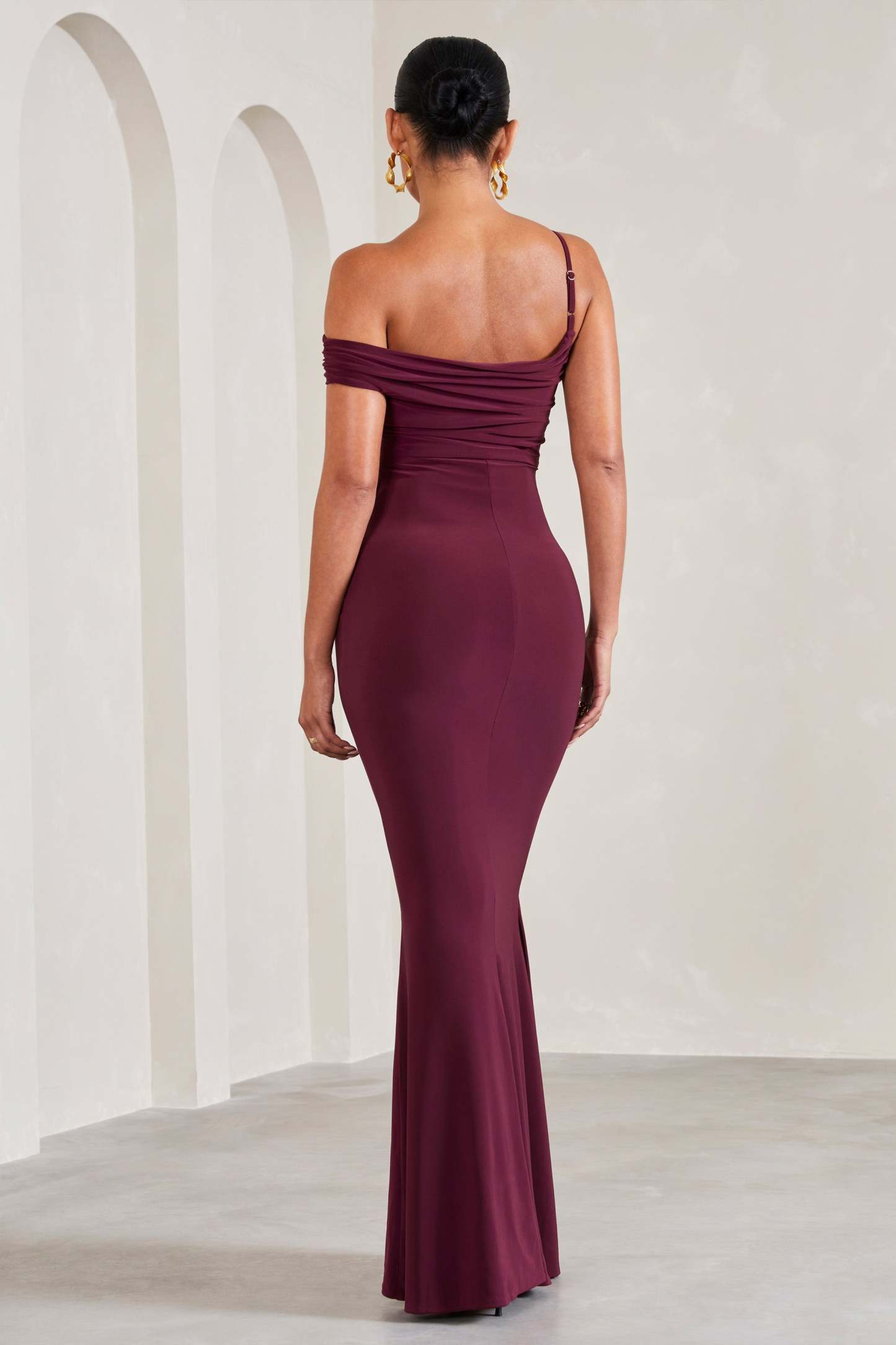 My Wish Burgundy Strappy Asymmetric Maternity Maxi Dress-Babyboo Dress Store. All Rights Reserved.