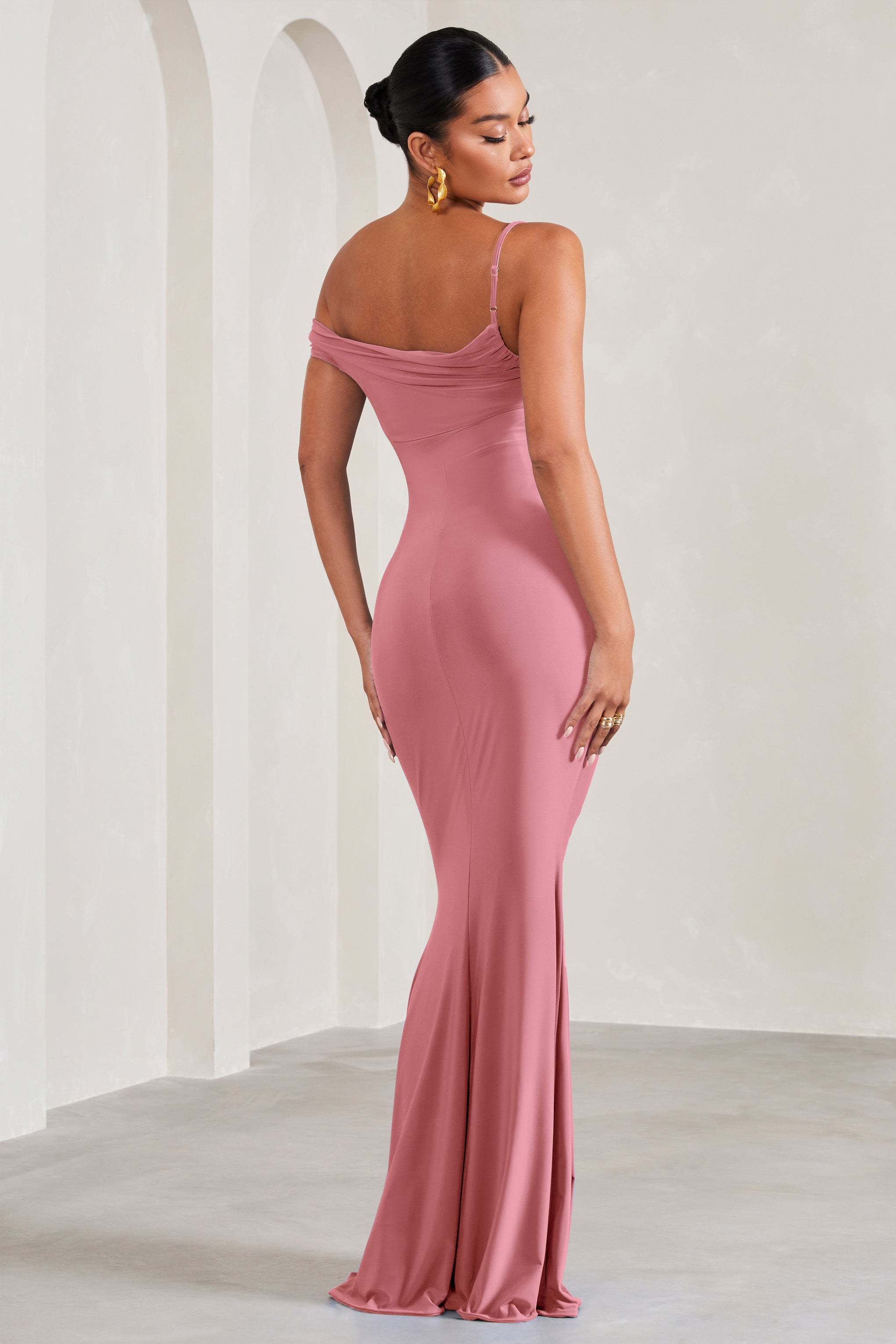 My Wish Blush Pink Strappy Asymmetric Maternity Maxi Dress-Babyboo Dress Store. All Rights Reserved.